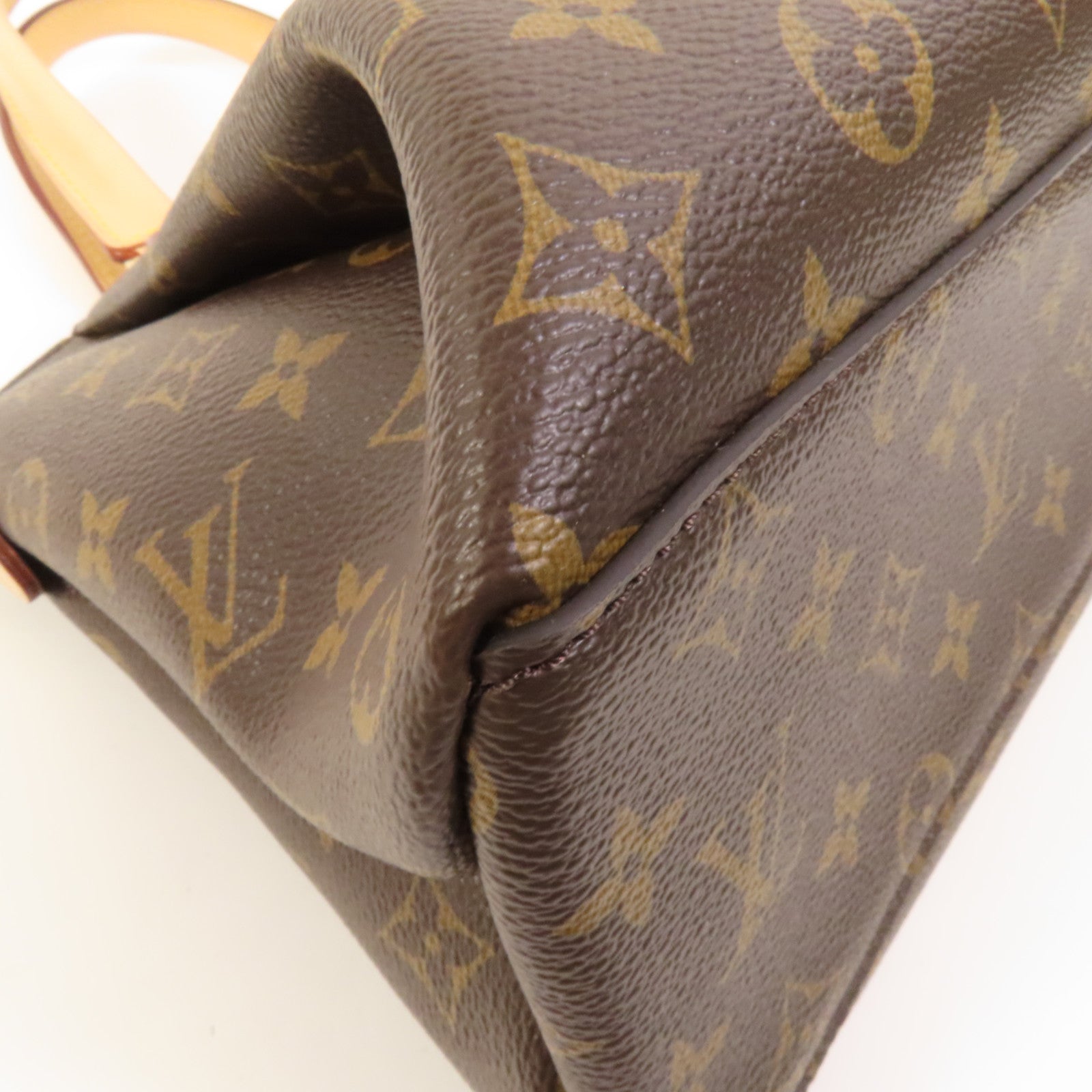 LOUIS VUITTON Monogram Rivoli PM金扣手挽肩背兩用袋棕色