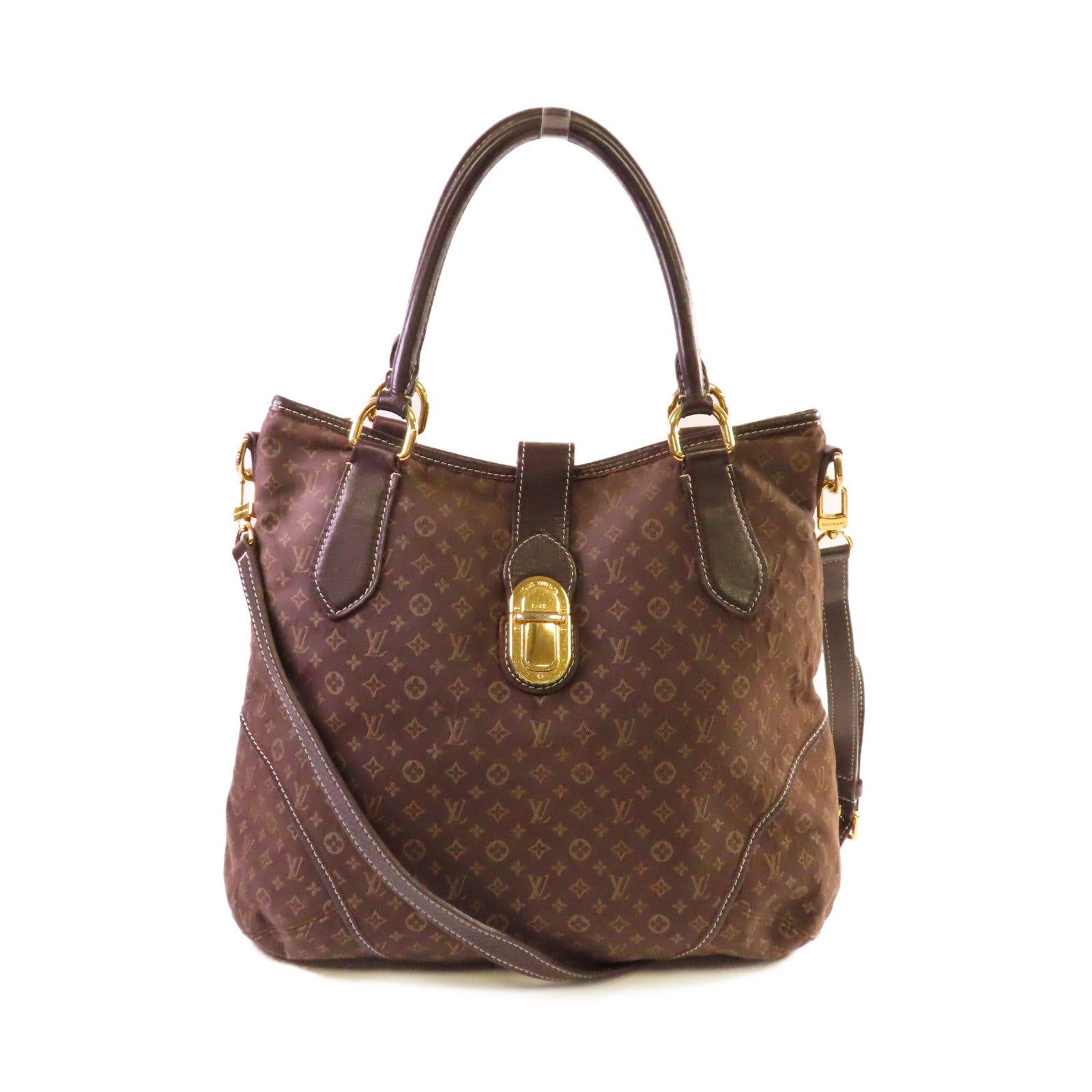 LOUIS VUITTON **【激減優惠】Monogram Mini Elegie 2Way Shoulder Bag金扣手挽肩背兩用袋啡色
