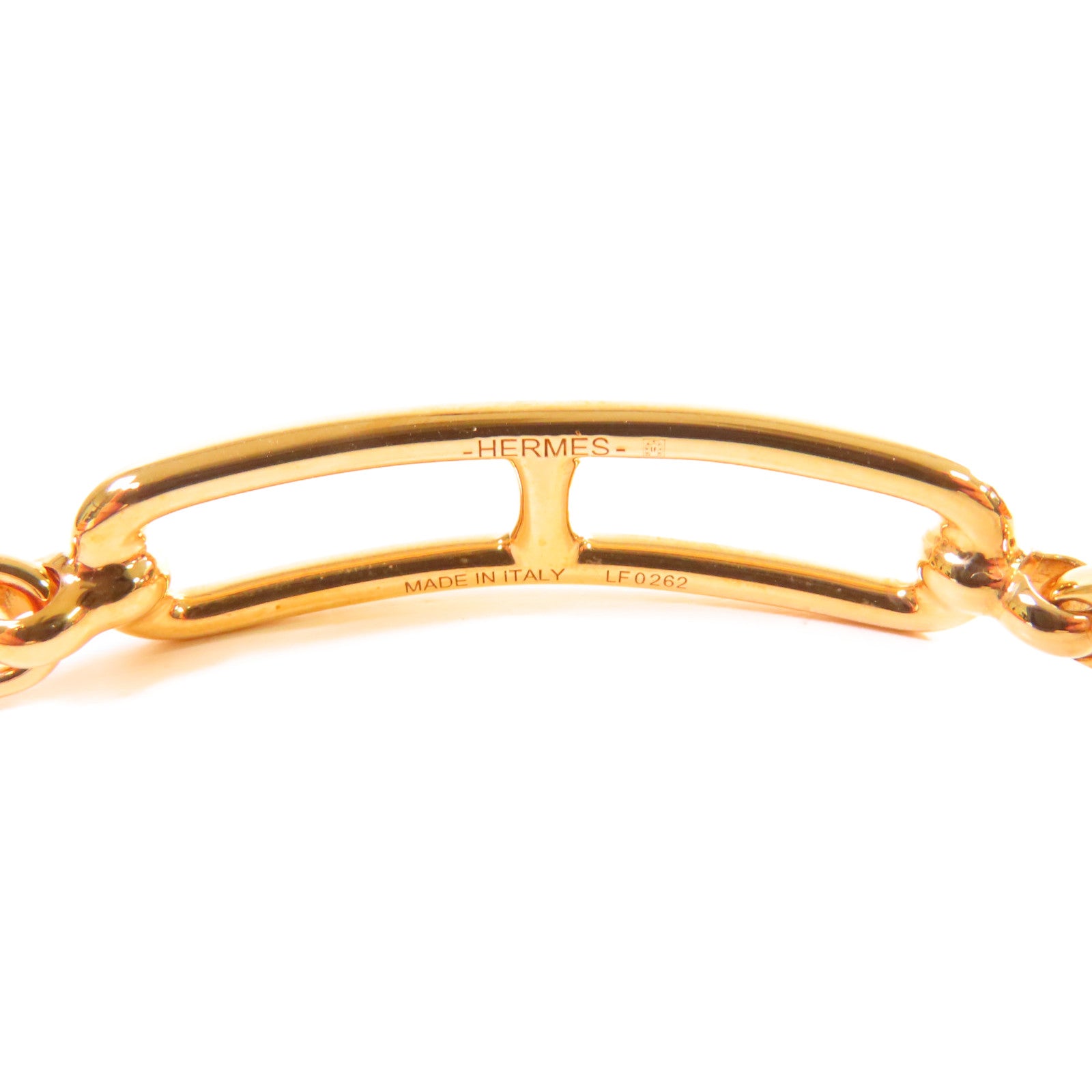 HERMES 鍍金/Swift皮革Roulis Double Tour T1 Bracelet 手鏈黑色