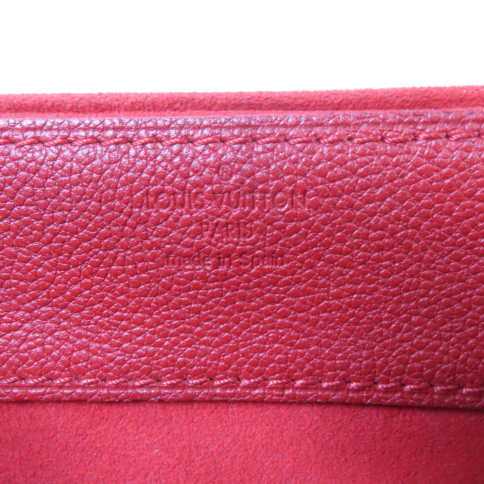LOUIS VUITTON Monogram Pallas Chain Bag金扣鏈帶肩背袋啡色/紅色