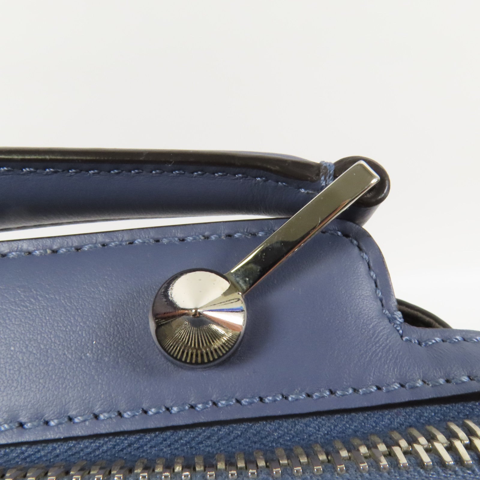 FENDI 牛皮皮革Dotcom銀扣手挽肩背兩用袋