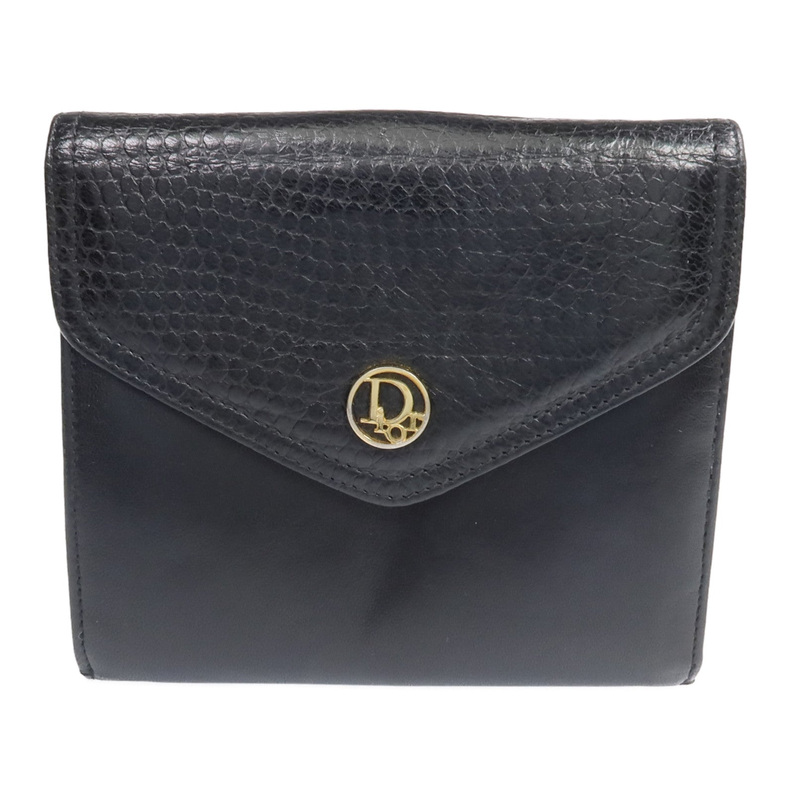 Dior 【激減優惠】羊皮皮革Vintage Wallet金扣錢包
