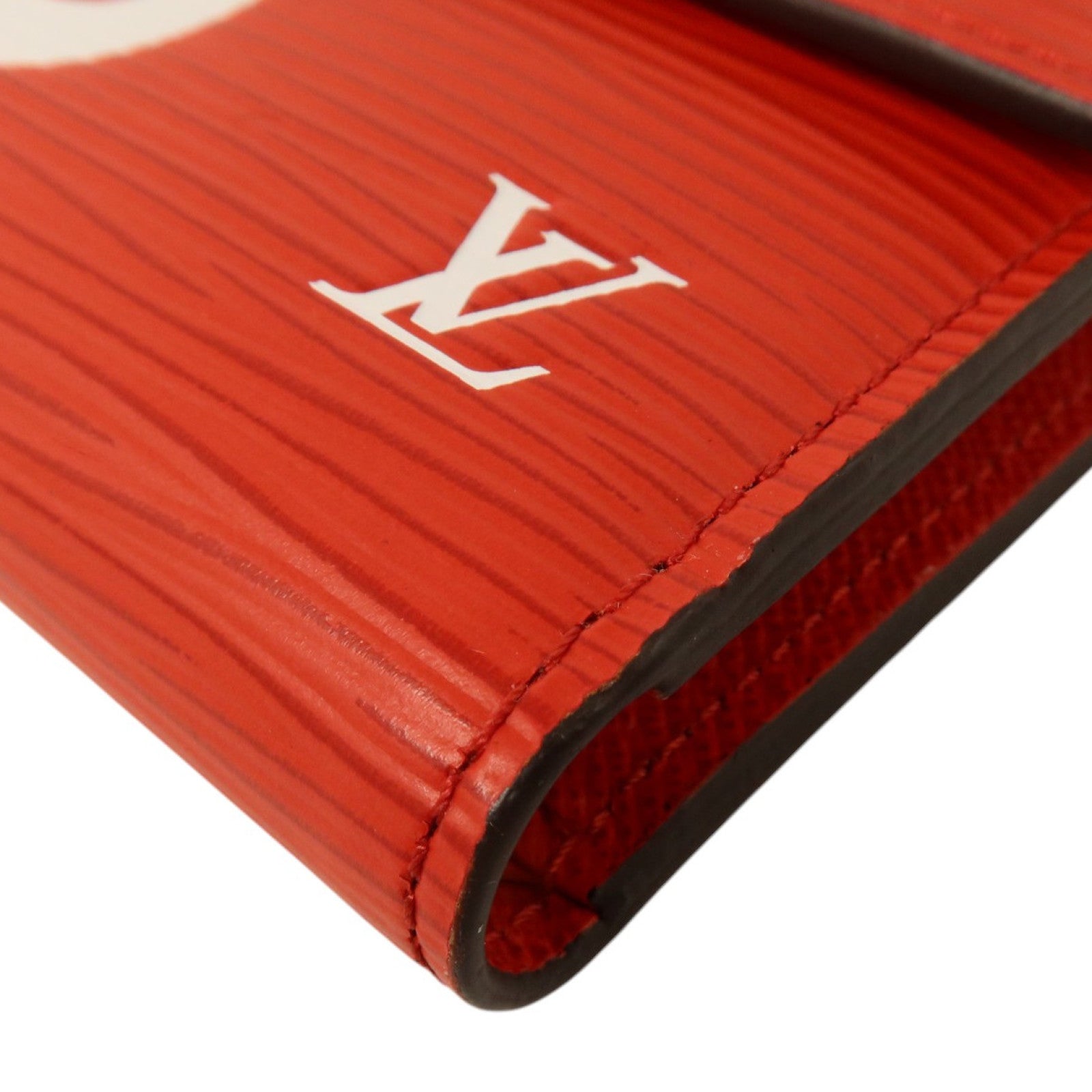 LOUIS VUITTON Epi LV x Supreme Chain Wallet銀扣錢包