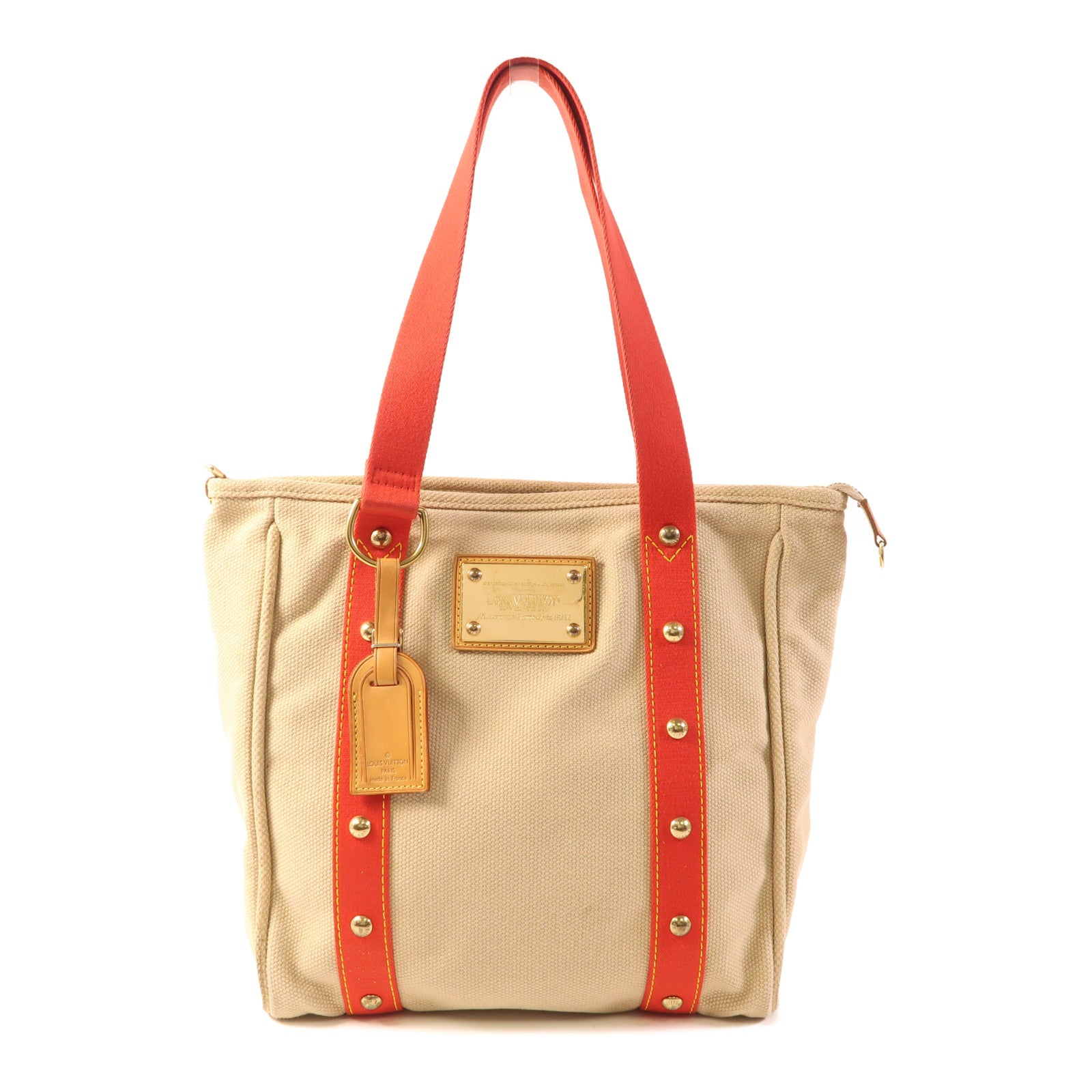 LOUIS VUITTON 帆布Cabas GM金扣肩背袋/手挽袋