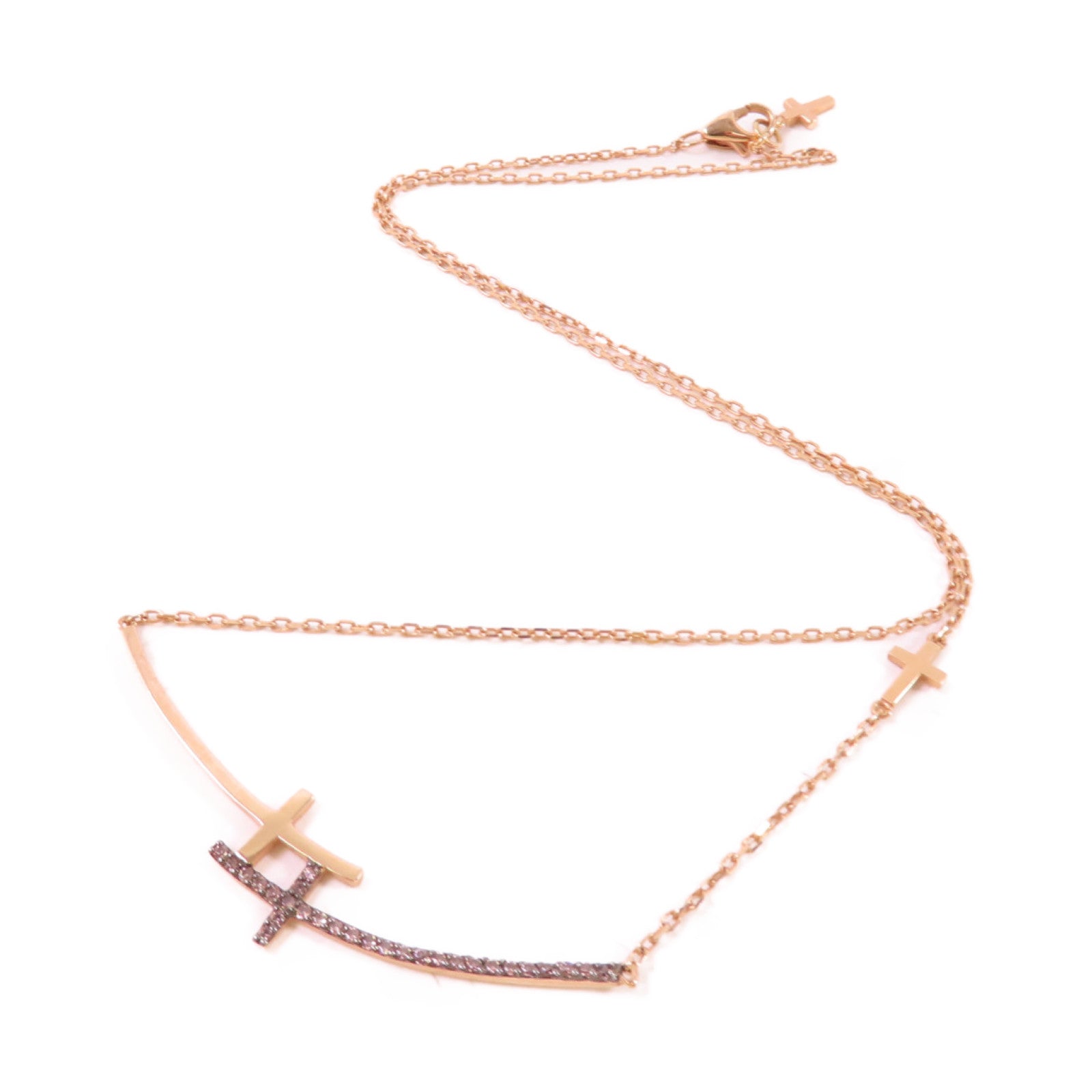 JEWELRY 14K玫瑰金/啡色鑽石Brown Diamond Necklace項鏈