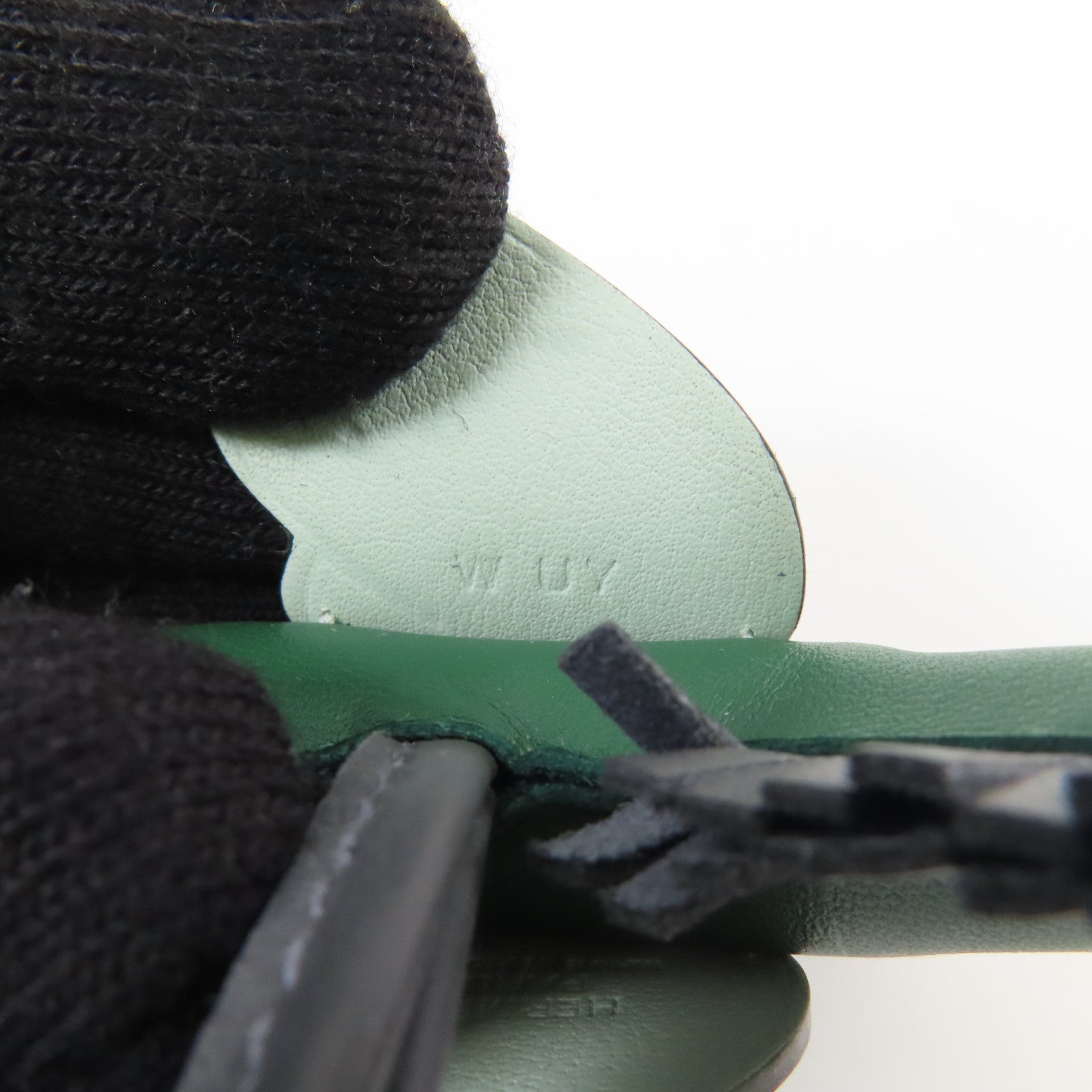 HERMES Rodeo Pegase PM Charm Swift Leather Vert Moyen/Black