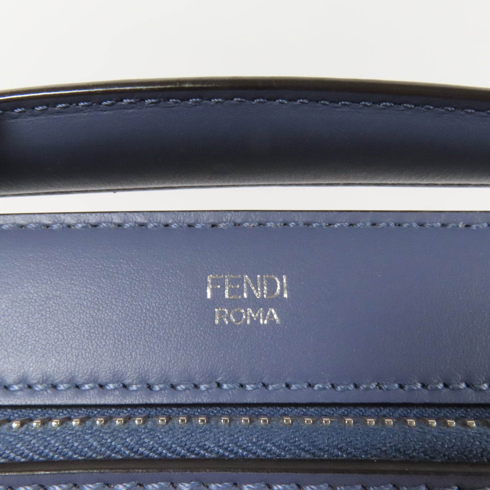 FENDI 牛皮皮革Dotcom銀扣手挽肩背兩用袋