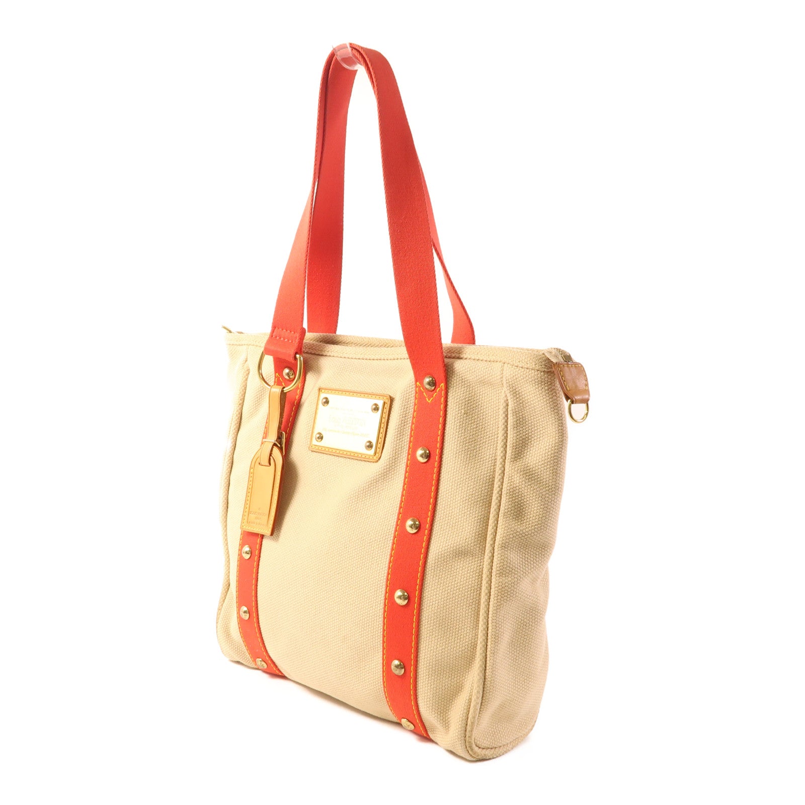 LOUIS VUITTON 帆布Cabas GM金扣肩背袋/手挽袋