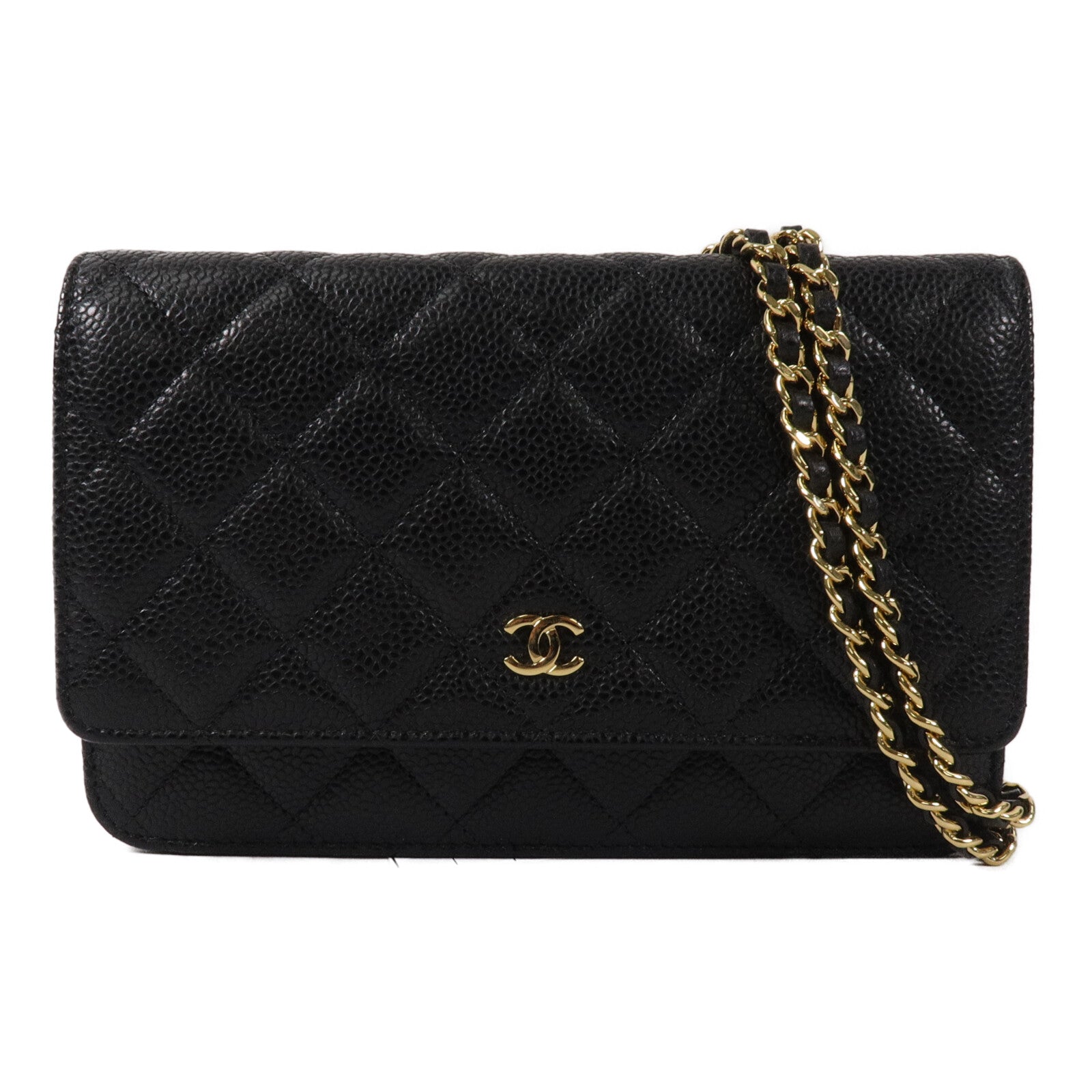 CHANEL 牛皮皮革Wallet On Chain鏈帶肩背袋