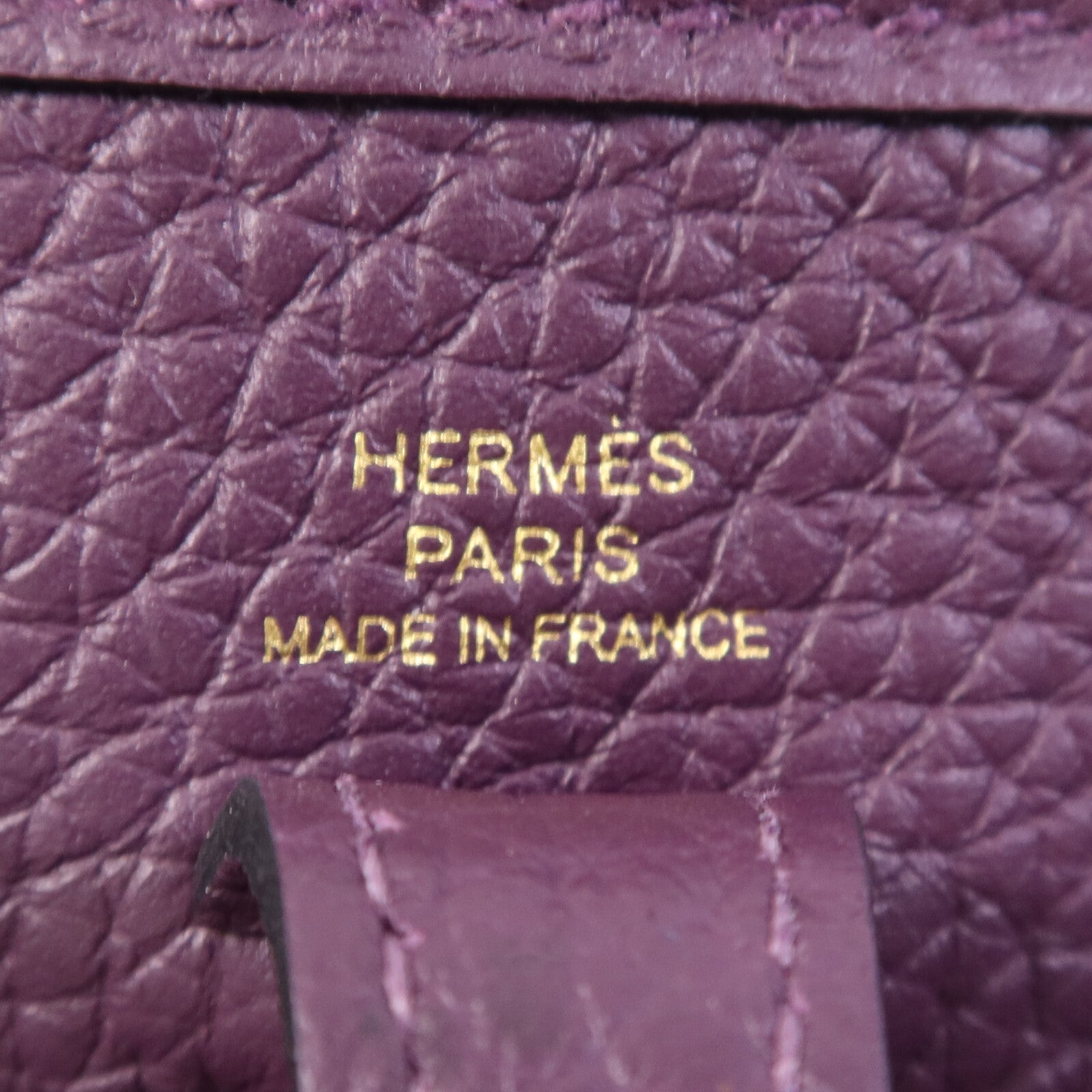 HERMES Clemence皮革Evelyne TPM金扣肩背袋Cassis/Rouge Grenat
