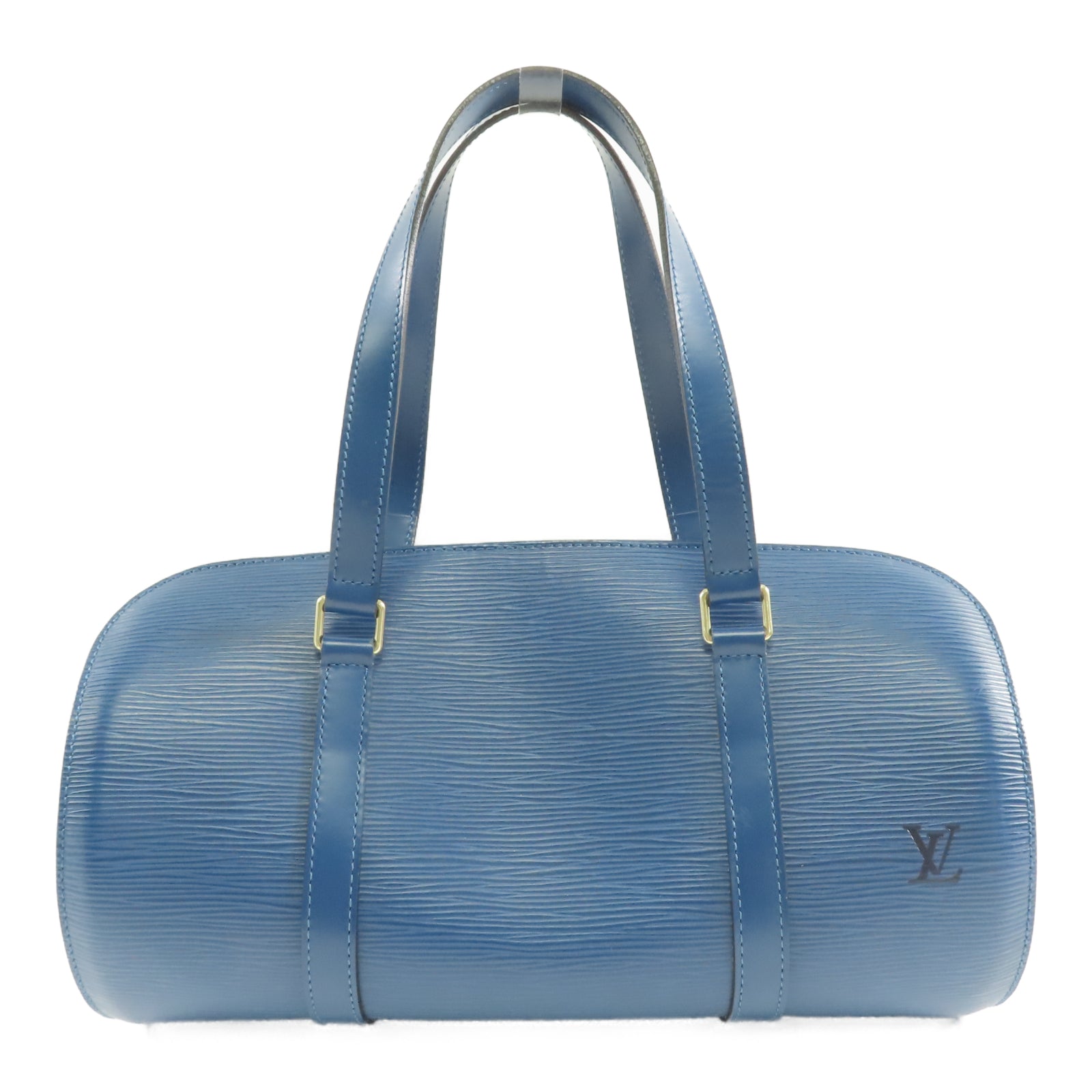 LOUIS VUITTON 【激減優惠】Epi Soufflot金扣手挽袋藍色