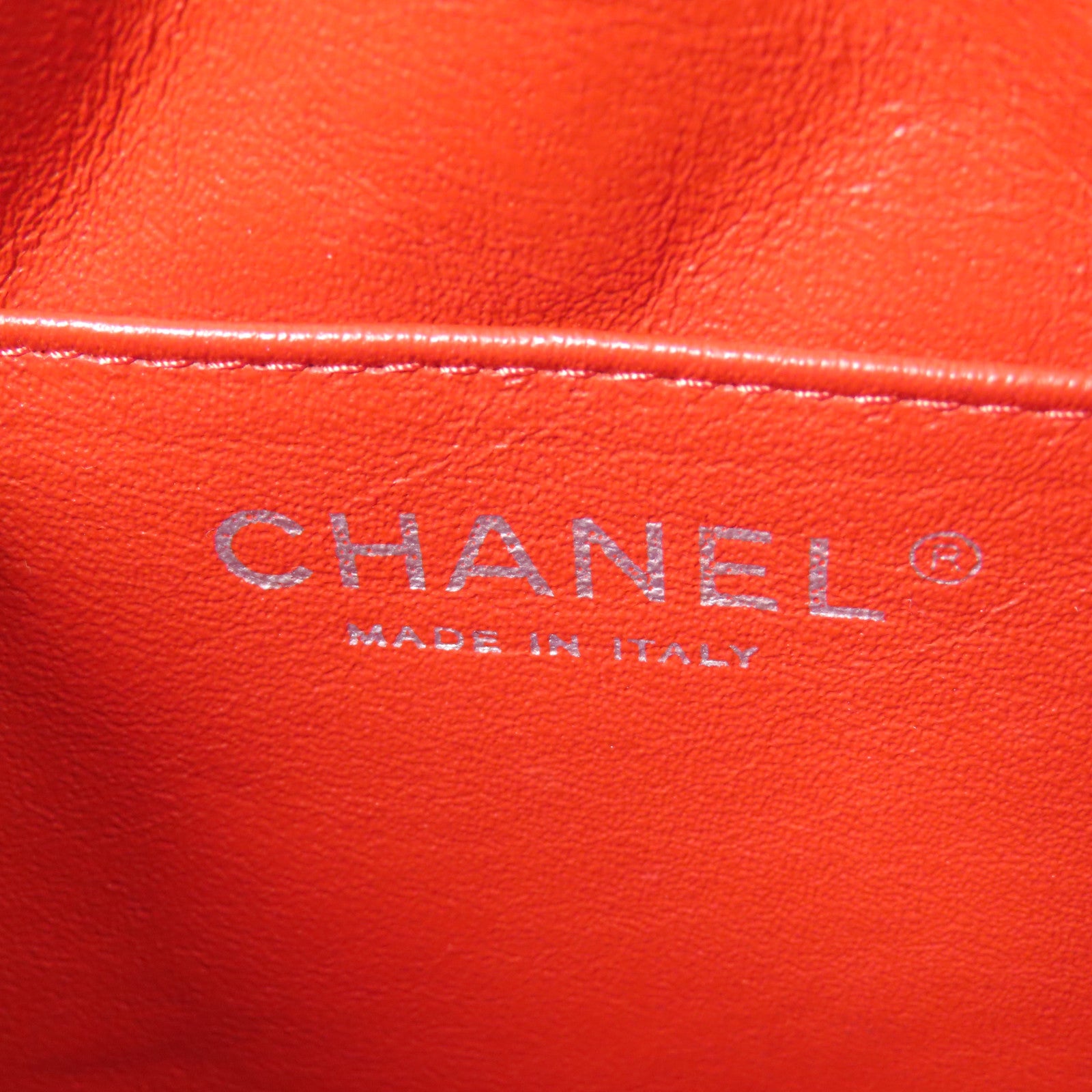 CHANEL 羊皮皮革Chain Shoulder銀扣鏈帶肩背袋