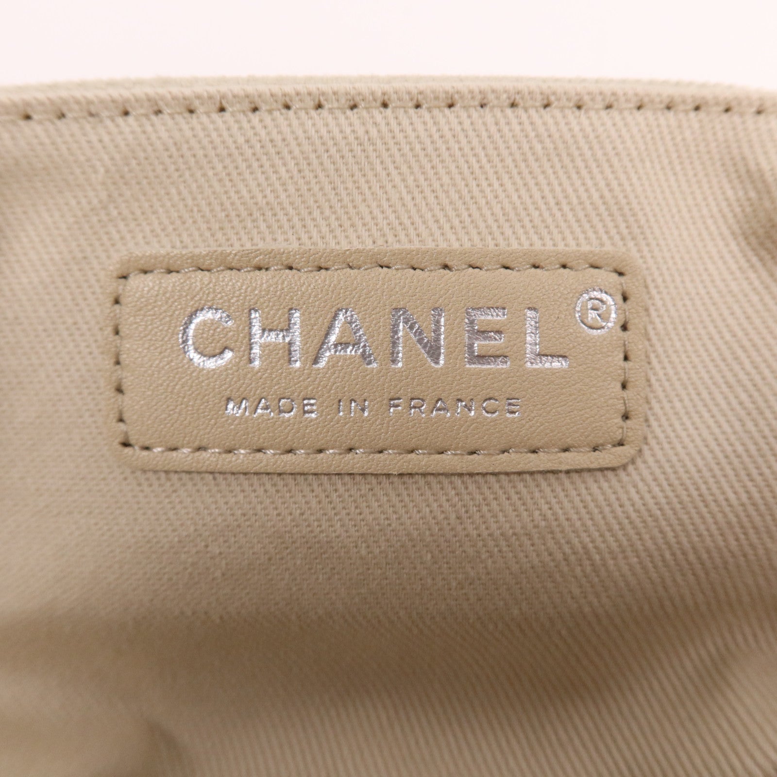 CHANEL 牛皮皮革Timeless Pleated Chain Tote銀扣肩背袋