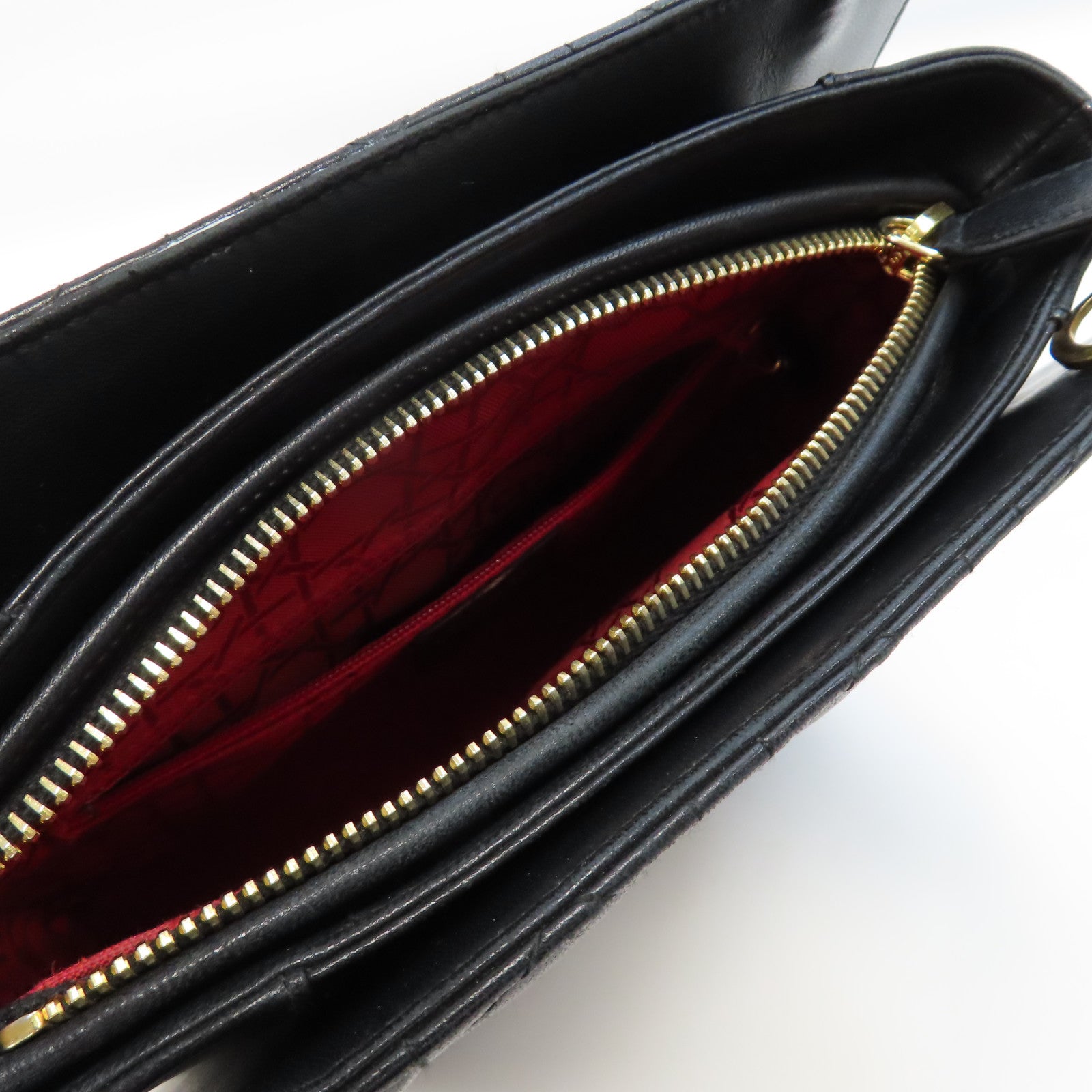 Dior 牛皮皮革Hand Bag金扣手挽袋黑色