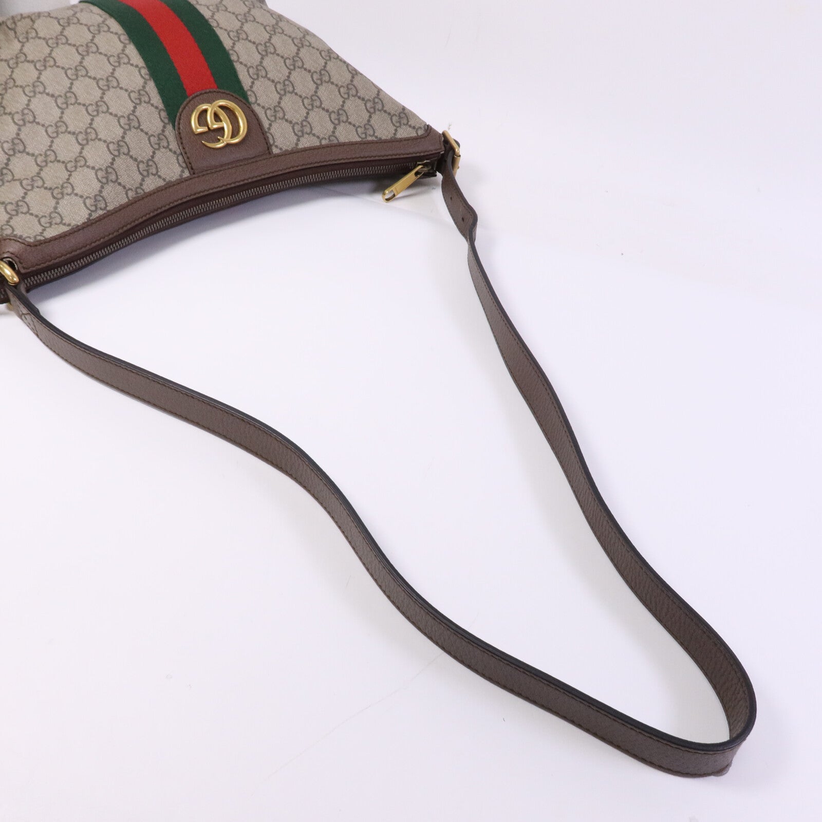 GUCCI 塗層帆布Ophidia金扣肩背袋