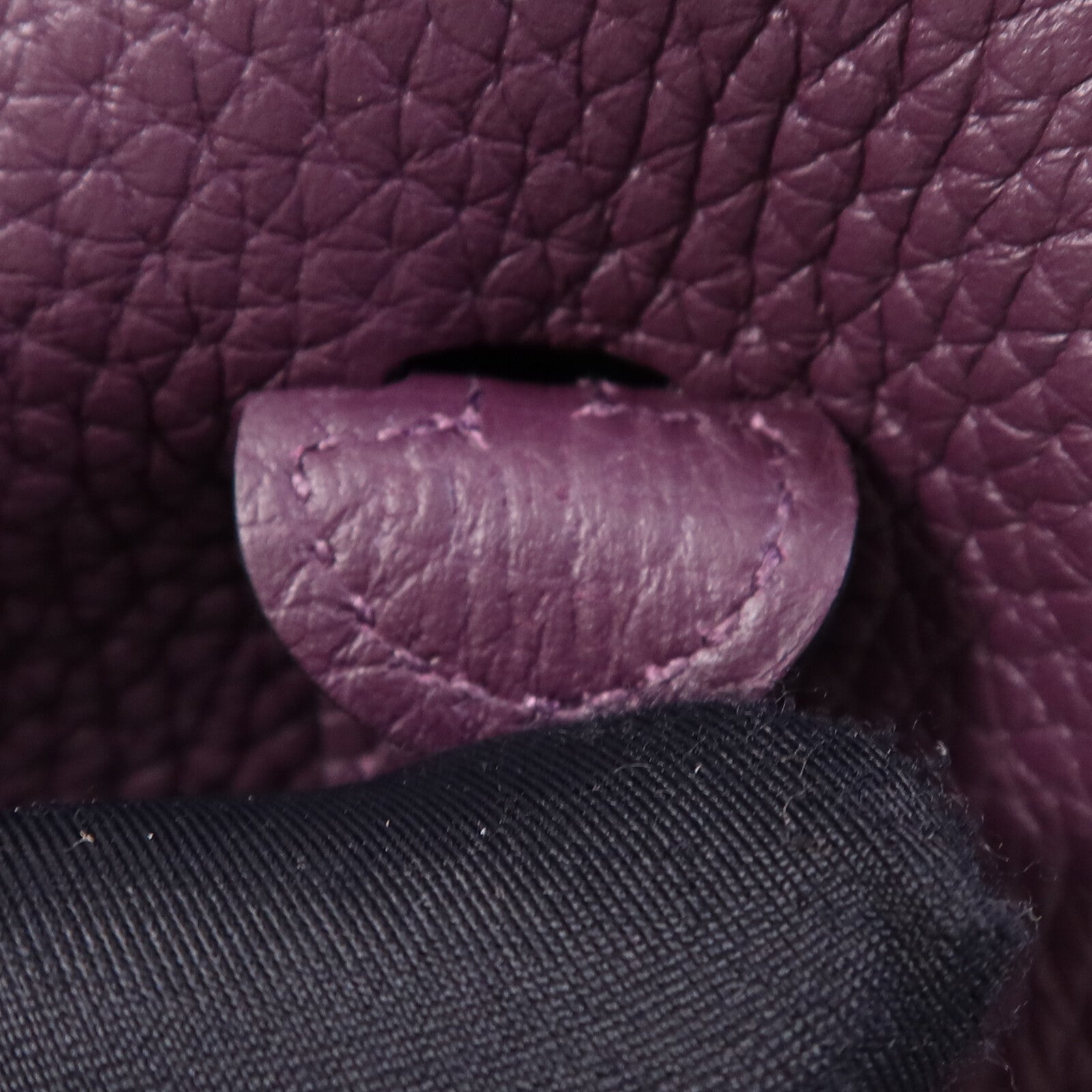 HERMES Clemence皮革Evelyne TPM金扣肩背袋Cassis/Rouge Grenat