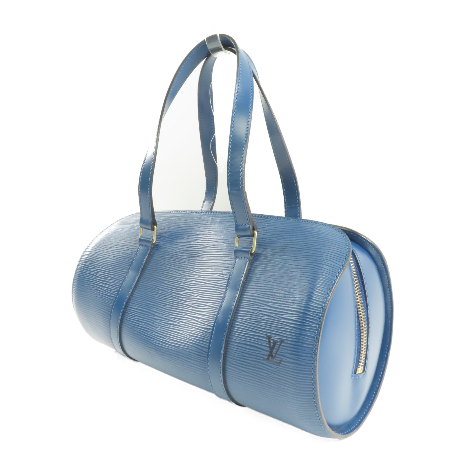 LOUIS VUITTON 【激減優惠】Epi Soufflot金扣手挽袋藍色
