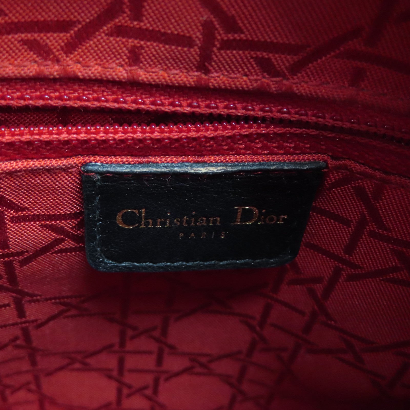 Dior 牛皮皮革Hand Bag金扣手挽袋黑色