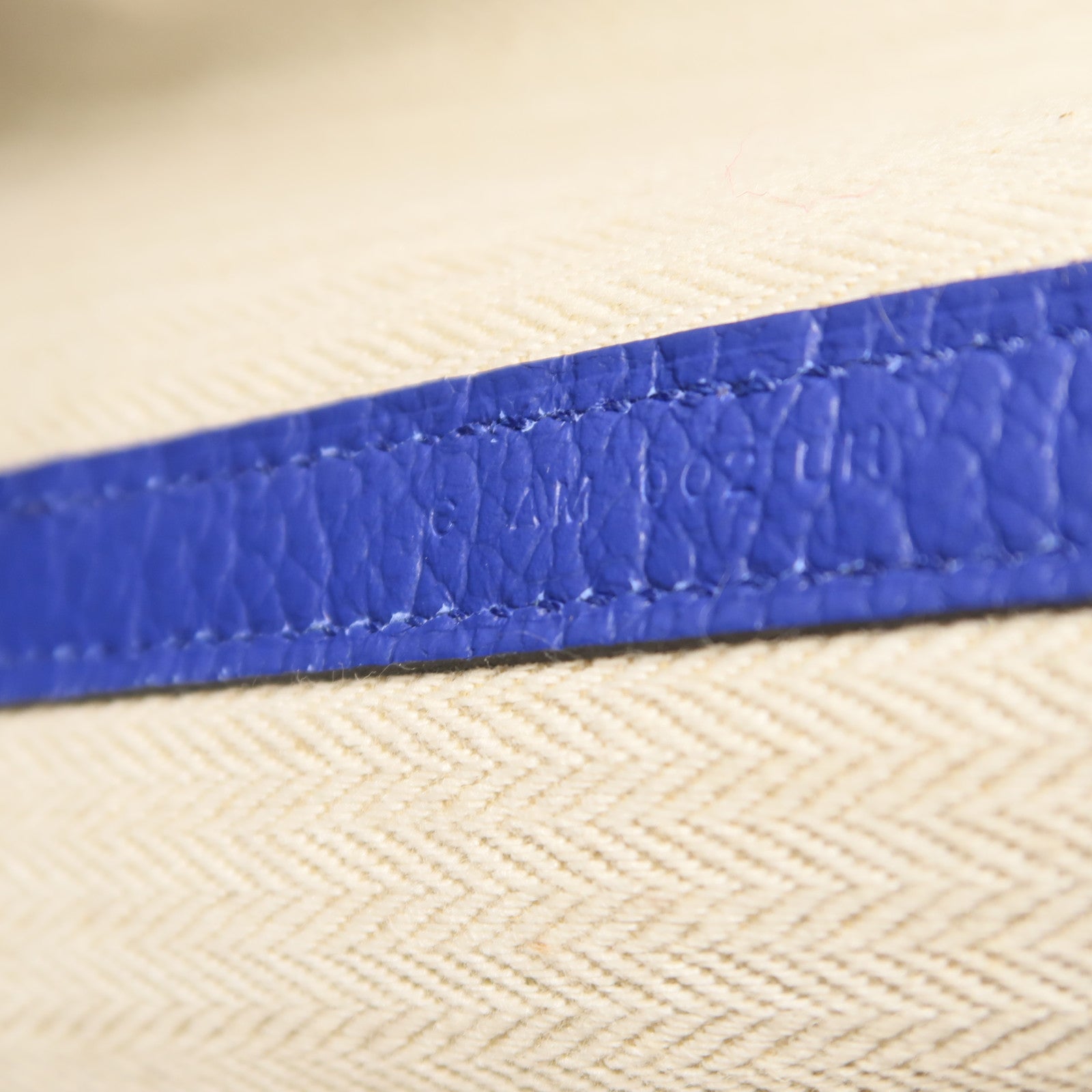 HERMES Negonda皮革Garden Party PM手挽袋Blue Electric