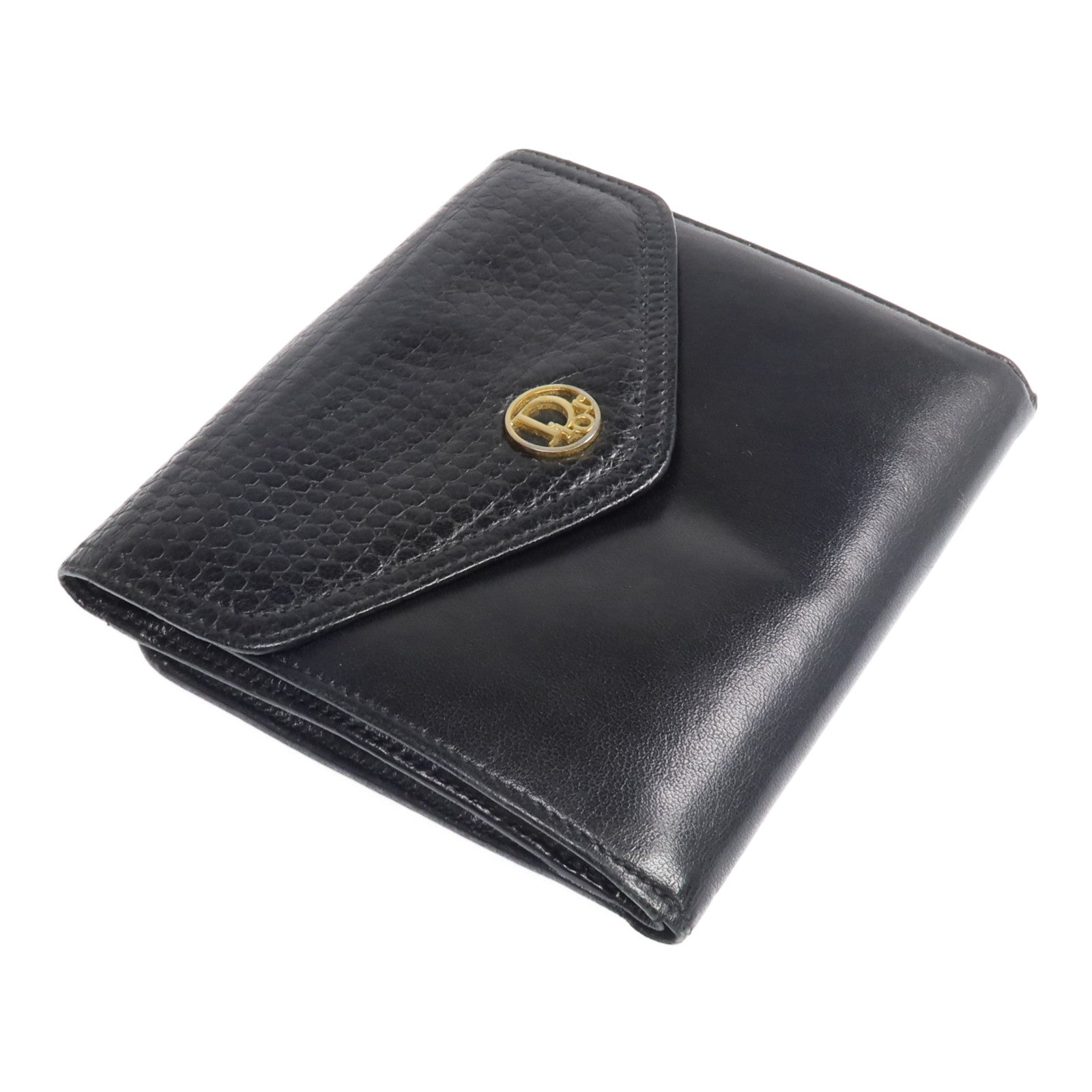 Dior 【激減優惠】羊皮皮革Vintage Wallet金扣錢包
