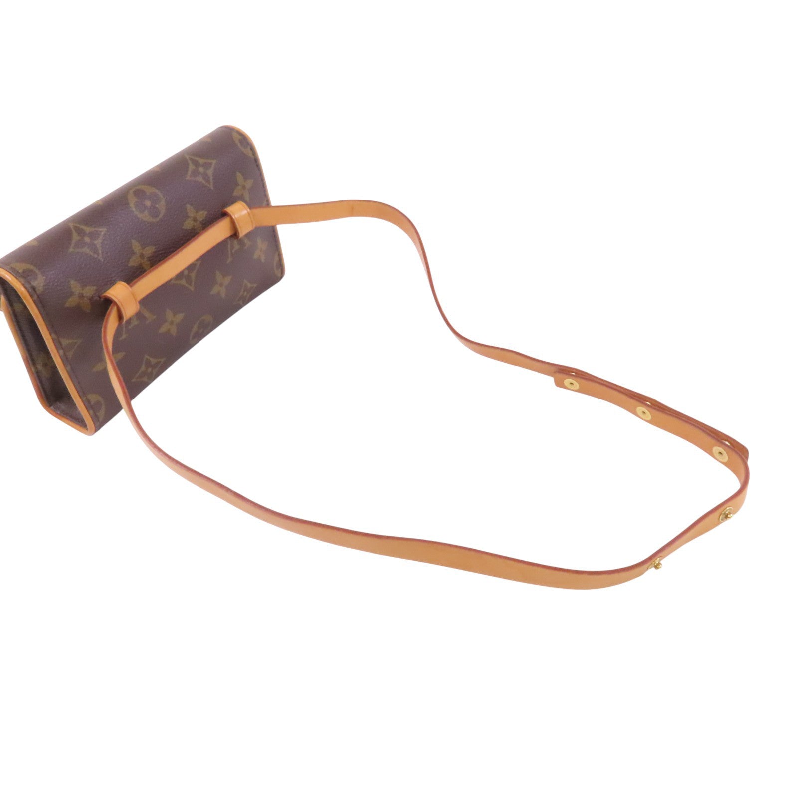 LOUIS VUITTON Monogram Pochette Florentine XS金扣腰包