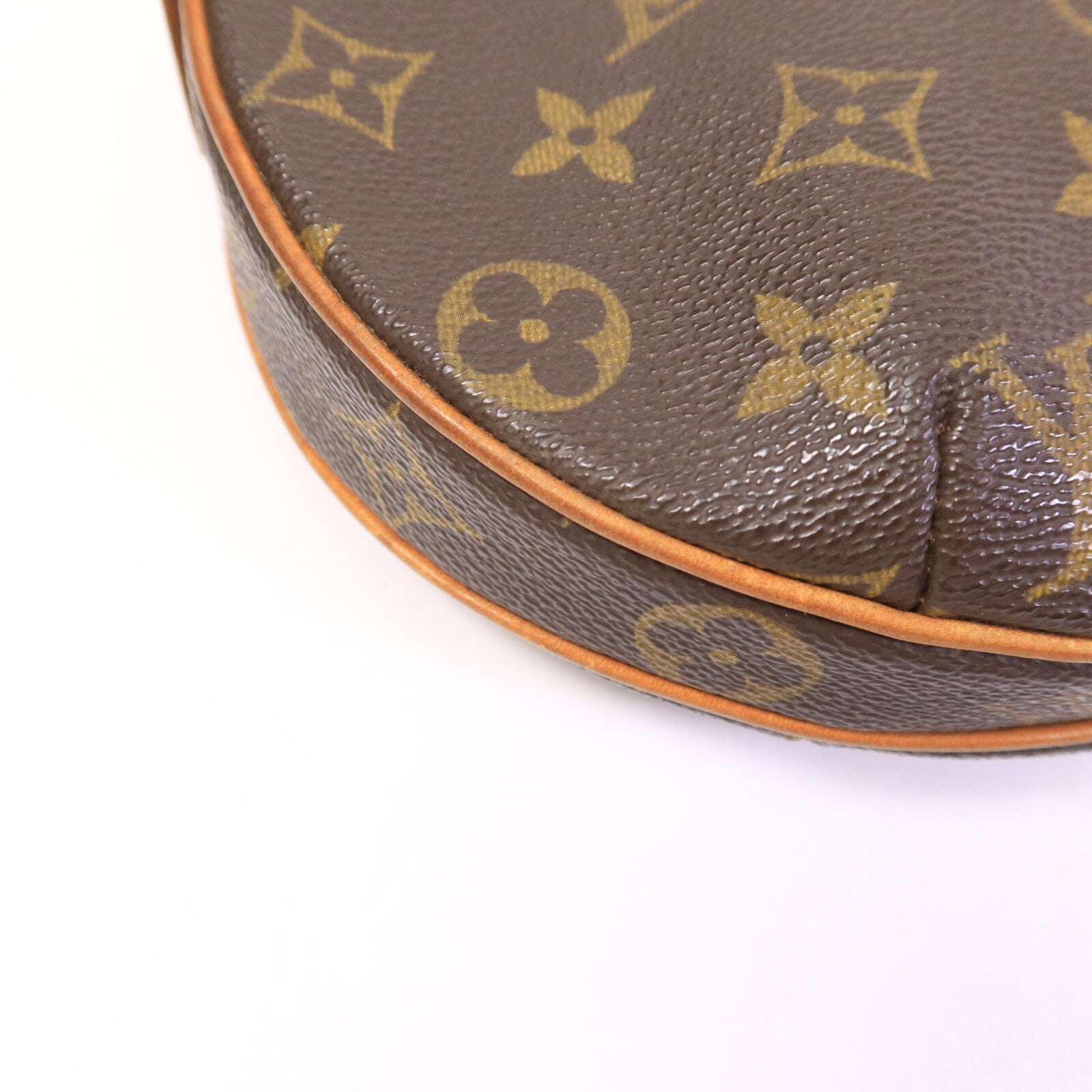 LOUIS VUITTON Monogram Pochette Croissant金扣肩背袋棕色