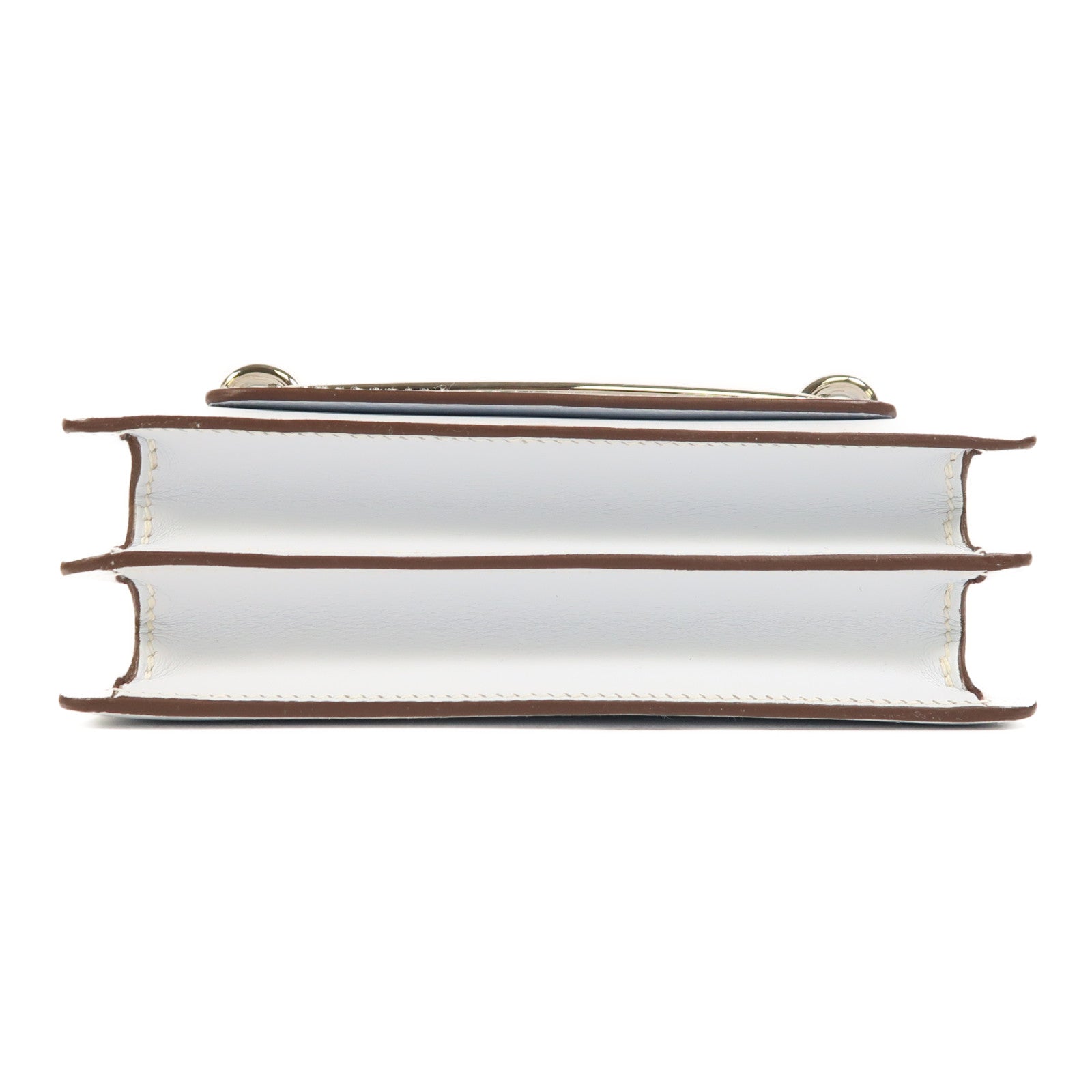 HERMES Swift皮革Roulis Mini銀扣肩背袋Bleu Brume