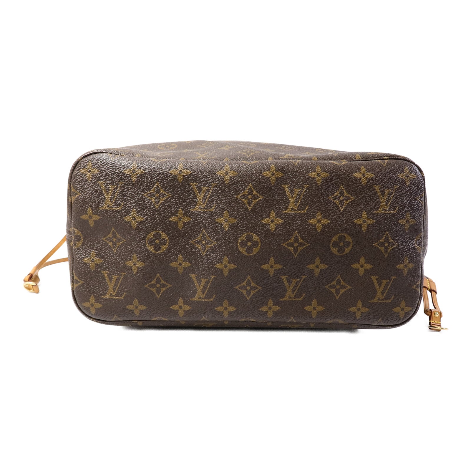LOUIS VUITTON Monogram Neverfull MM金扣手挽袋