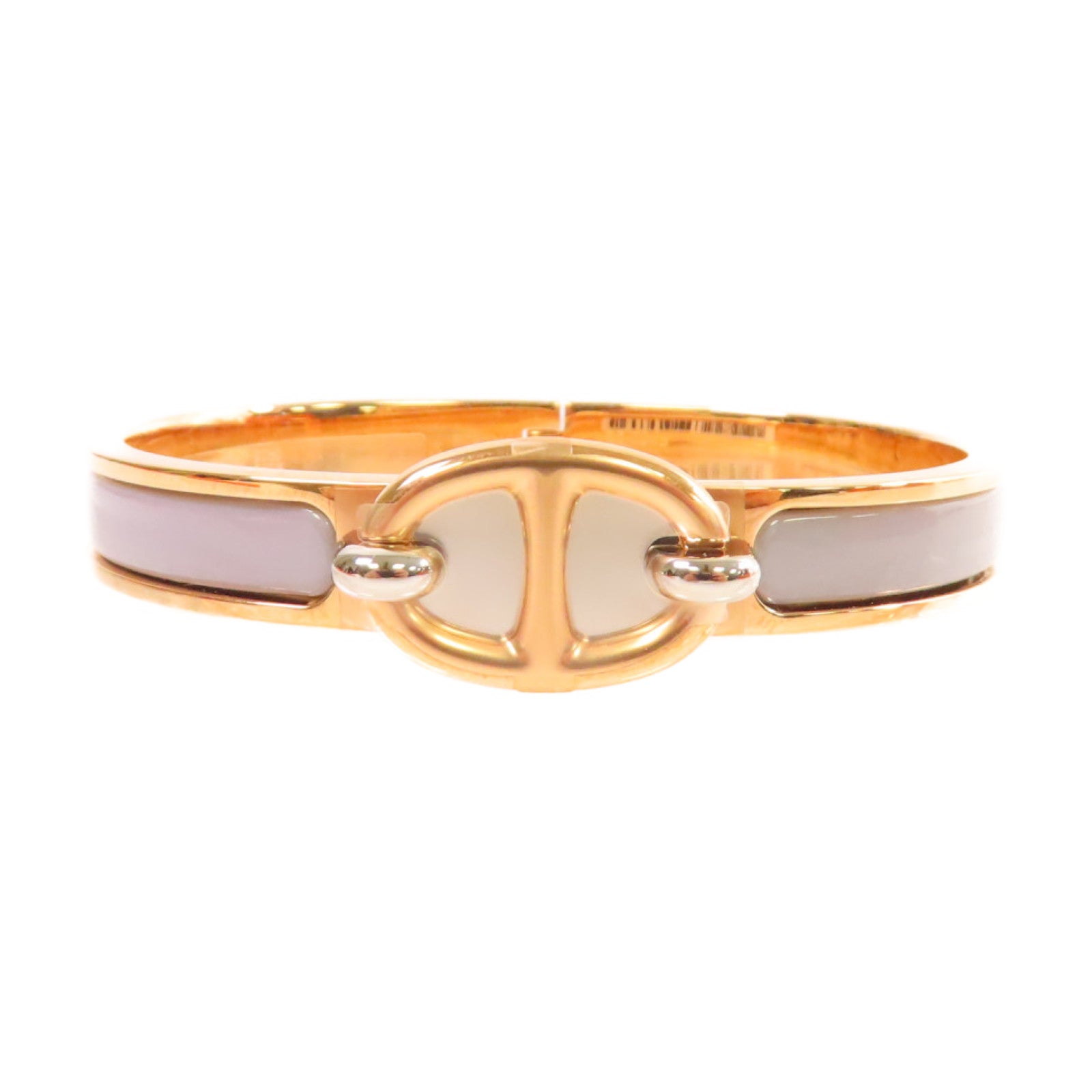 HERMES 金屬/琺瑯Mini Clic Chaine d'Ancre Bracelet手鐲灰色