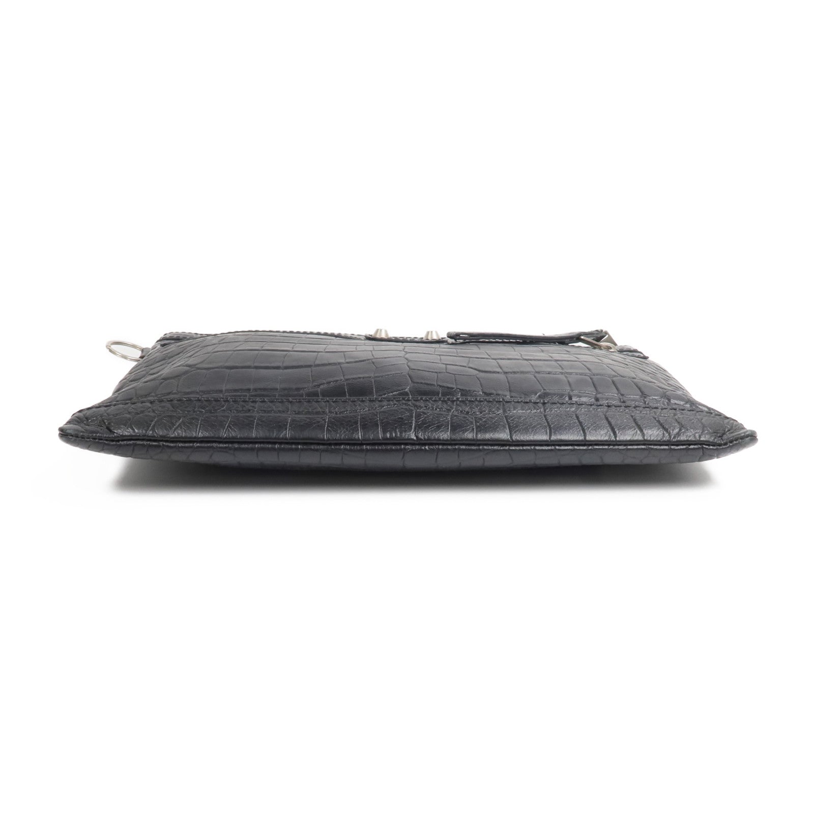 BALENCIAGA 牛皮皮革Crocodile Embossed Classic Clutch手拿包