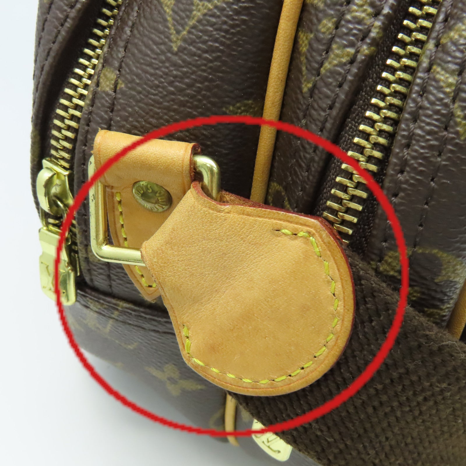 LOUIS VUITTON Monogram Reporter PM Shoulder Bag肩背袋啡色