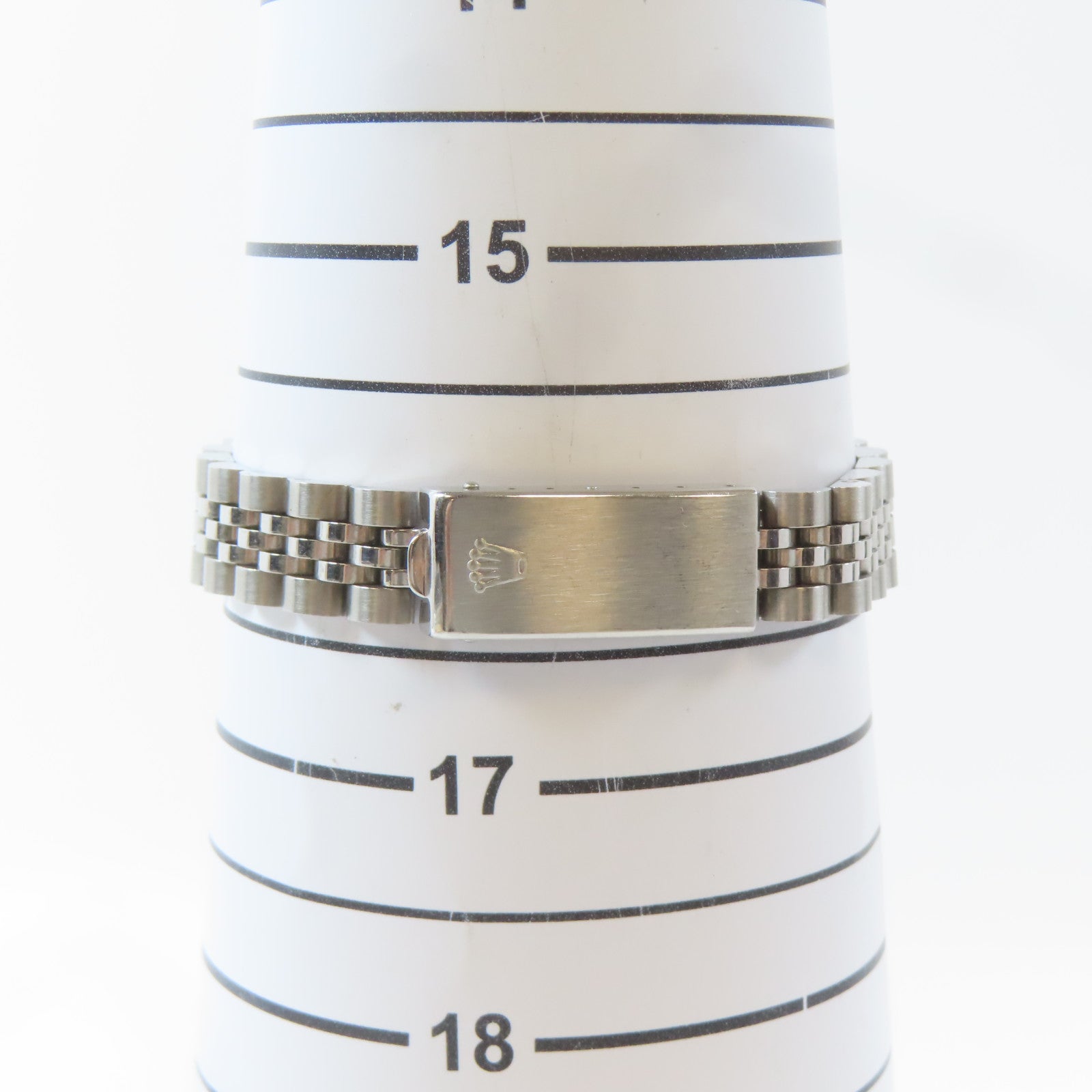ROLEX Lady Datejust18K白金/不鏽鋼手錶自動機芯白色#16.25cm