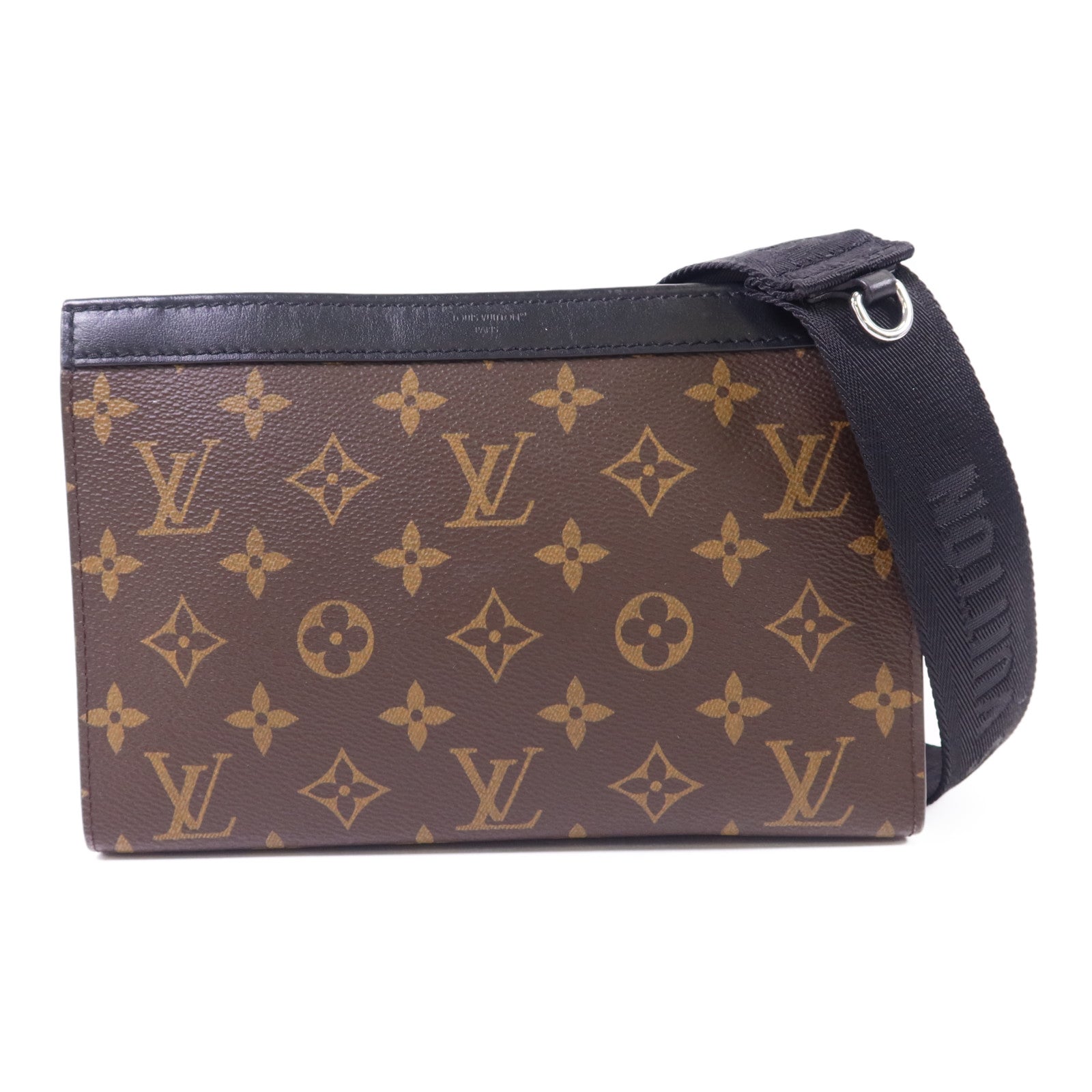 LOUIS VUITTON Monogram Macassar Gaston Wearable Wallet銀扣肩背袋