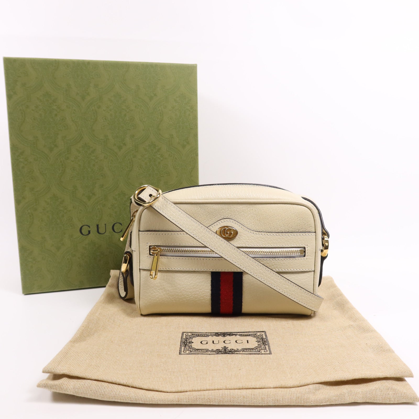 GUCCI 牛皮皮革GG Ophidia金扣肩背袋