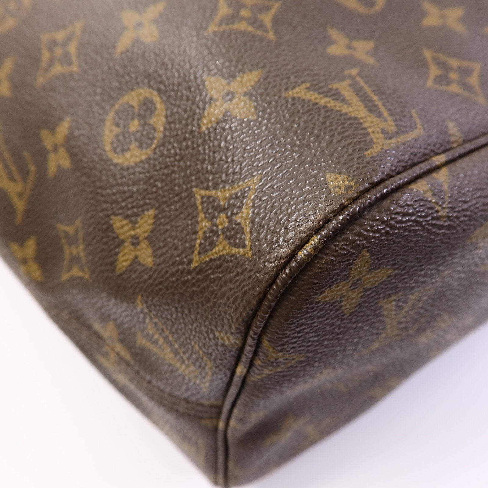 LOUIS VUITTON Monogram Neverfull MM金扣手挽袋