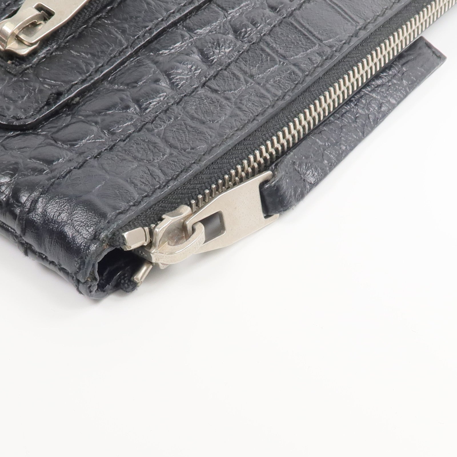 BALENCIAGA 牛皮皮革Crocodile Embossed Classic Clutch手拿包