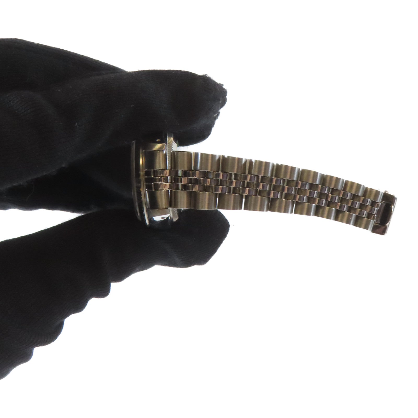 ROLEX Lady Datejust18K白金/不鏽鋼手錶自動機芯白色#16.25cm