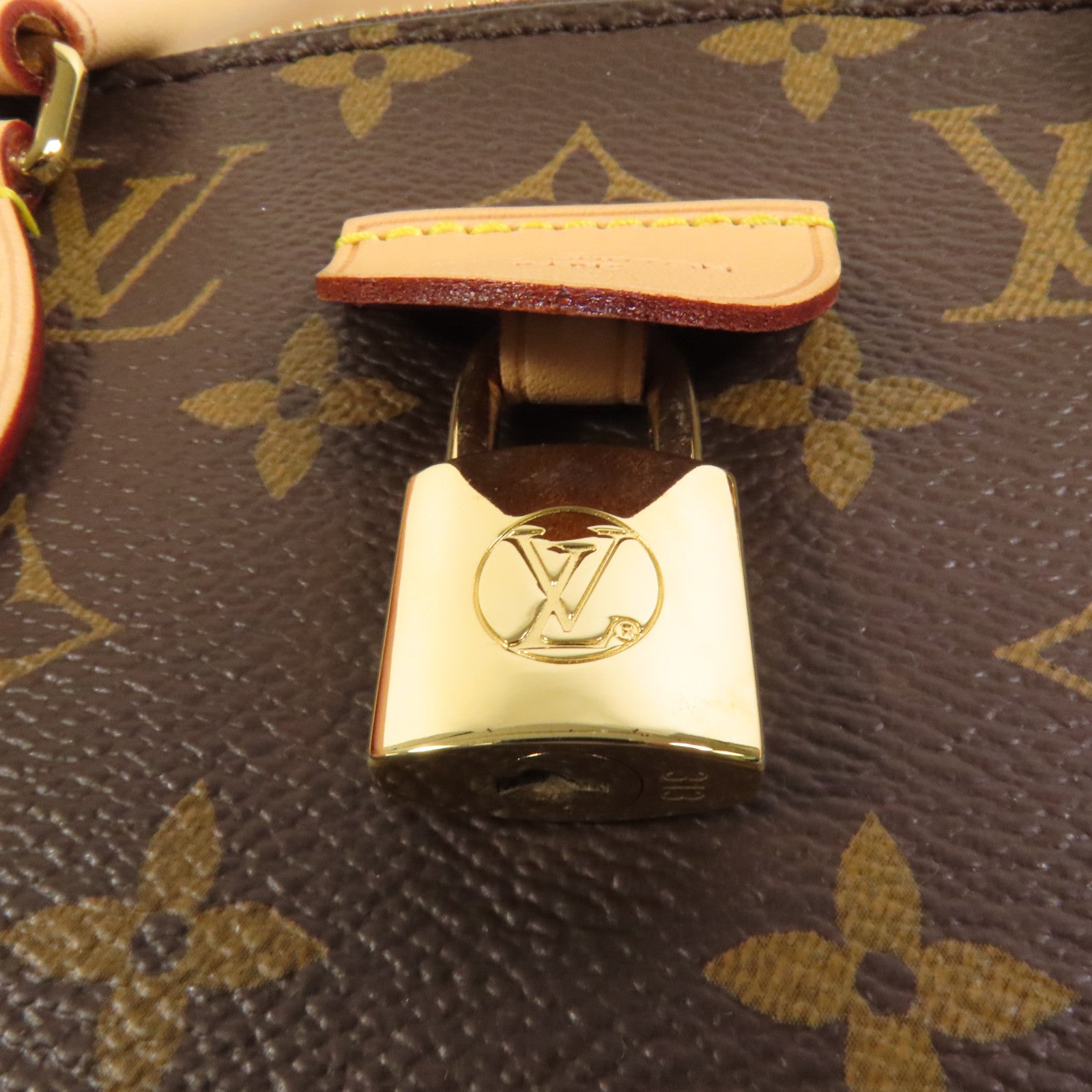 LOUIS VUITTON Monogram Rivoli PM金扣手挽肩背兩用袋棕色