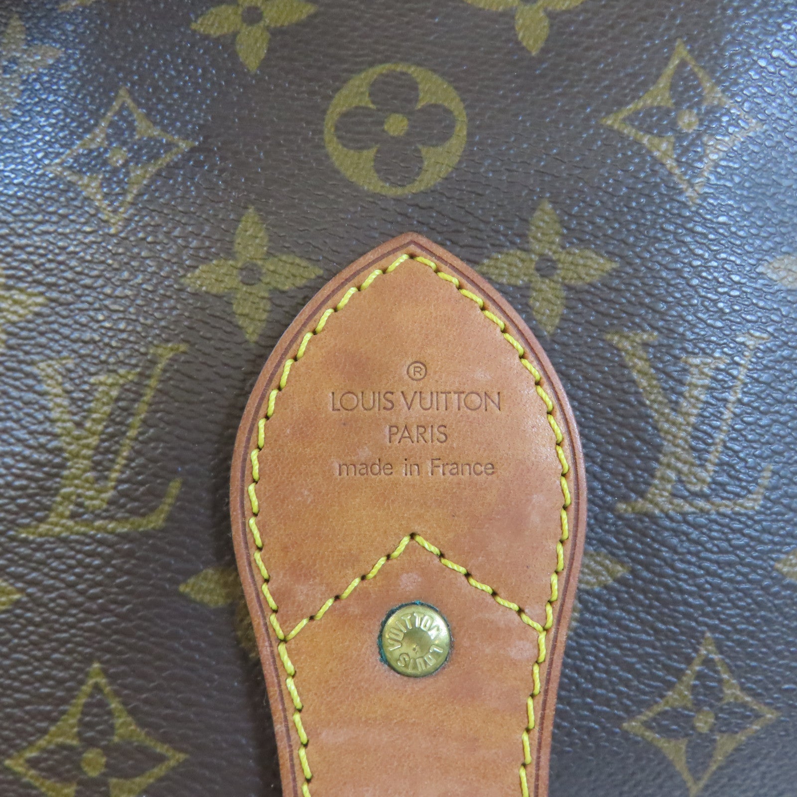 LOUIS VUITTON Monogram Hunting Bag金扣手挽肩背兩用袋啡色
