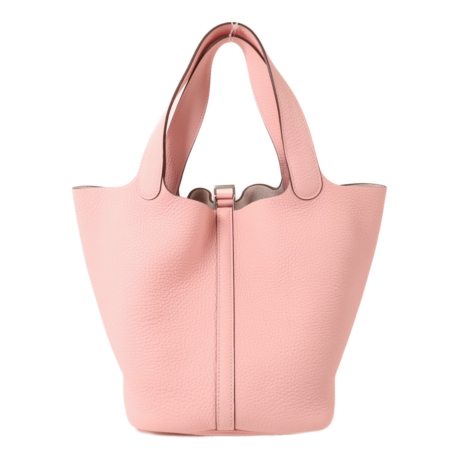 HERMES Clemence皮革Picotin MM扣手挽袋Rose Sakura