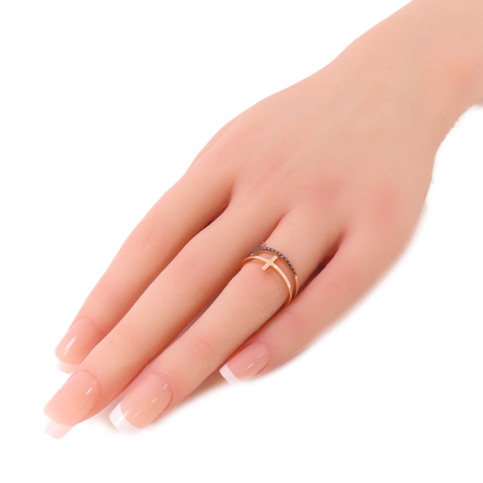 JEWELRY 14K玫瑰金/啡色鑽石Brown Diamond Ring戒指US#6.75