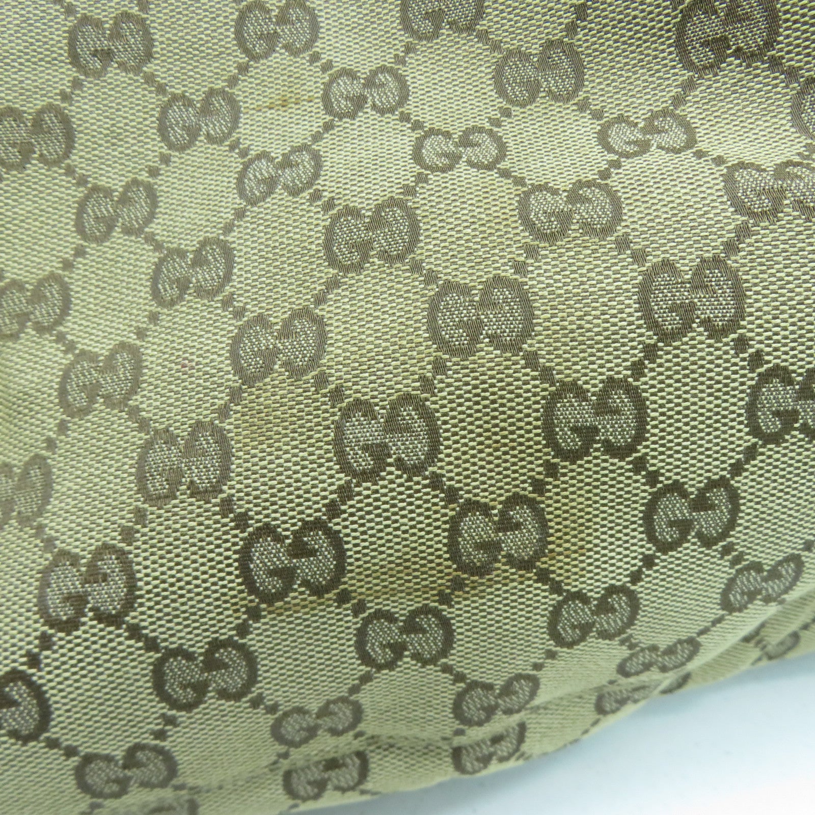 GUCCI 帆布Tote Bag銀扣手挽袋啡色