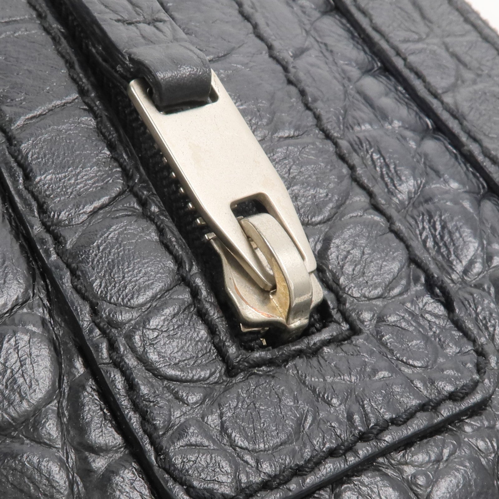 BALENCIAGA 牛皮皮革Crocodile Embossed Classic Clutch手拿包