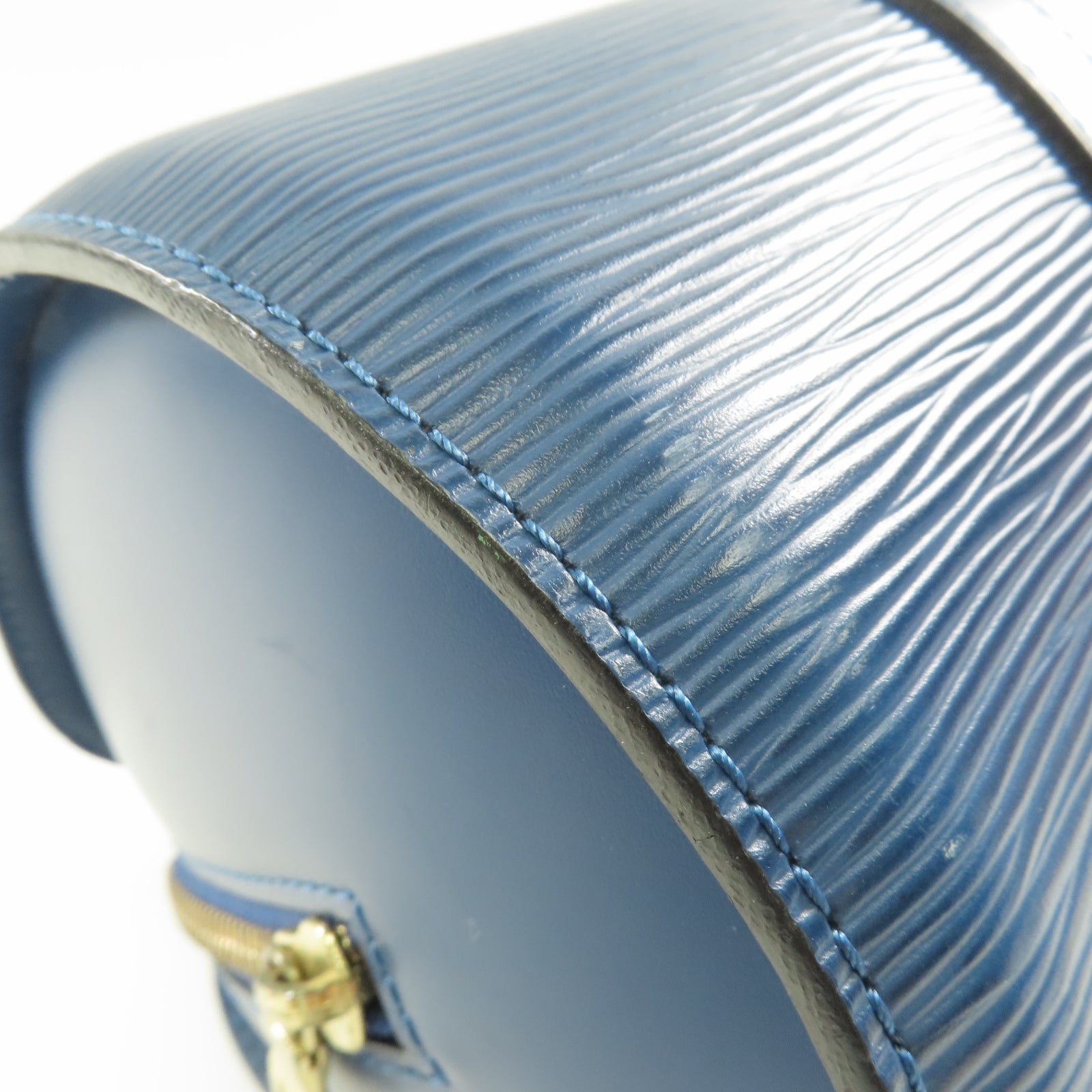 LOUIS VUITTON 【激減優惠】Epi Soufflot金扣手挽袋藍色