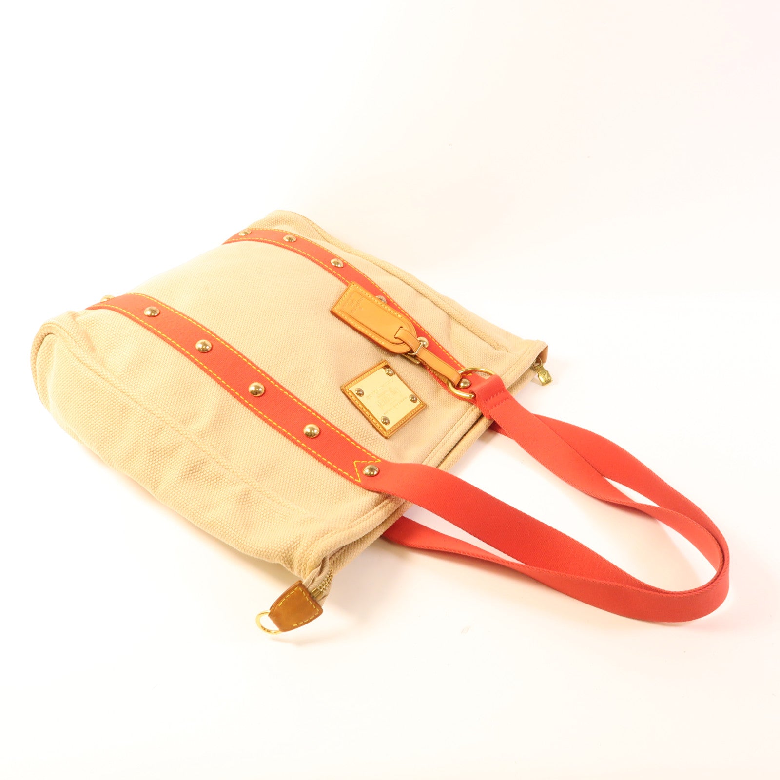 LOUIS VUITTON 帆布Cabas GM金扣肩背袋/手挽袋