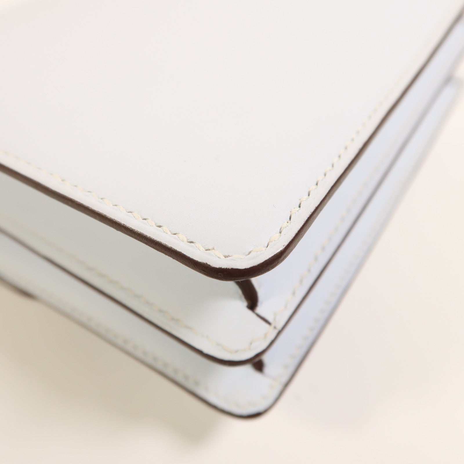 HERMES Swift皮革Roulis Mini銀扣肩背袋Bleu Brume