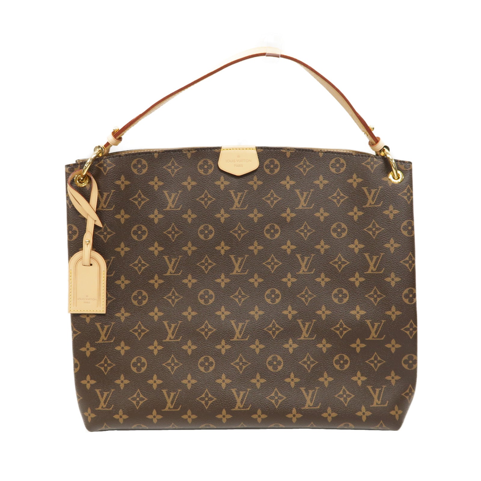 LOUIS VUITTON Monogram Graceful MM金扣肩背袋啡色