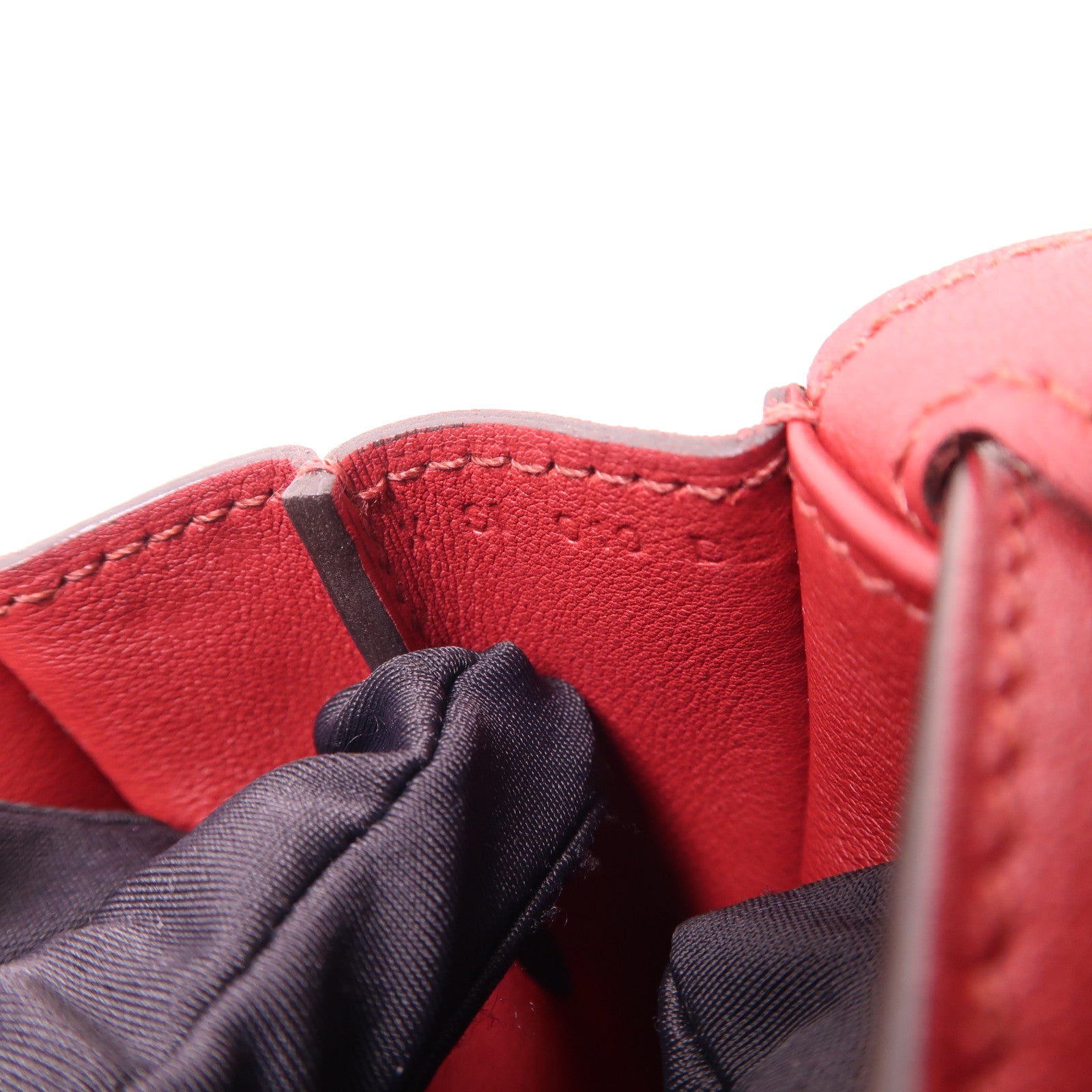 HERMES Swift皮革Mini Halzan銀扣手挽肩背兩用袋Rouge Garance