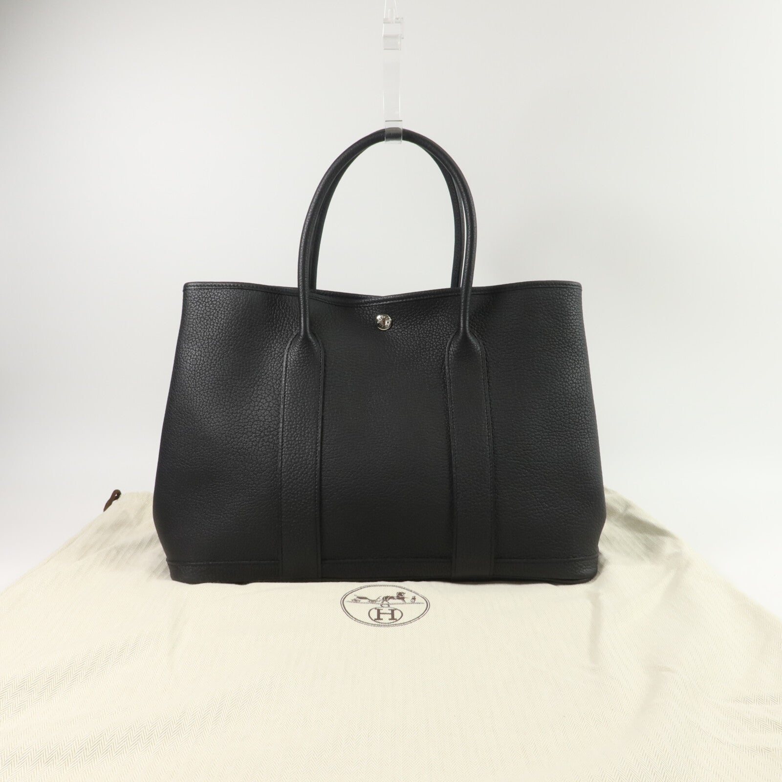 HERMES Negonda皮革Garden Party PM手挽袋Noir