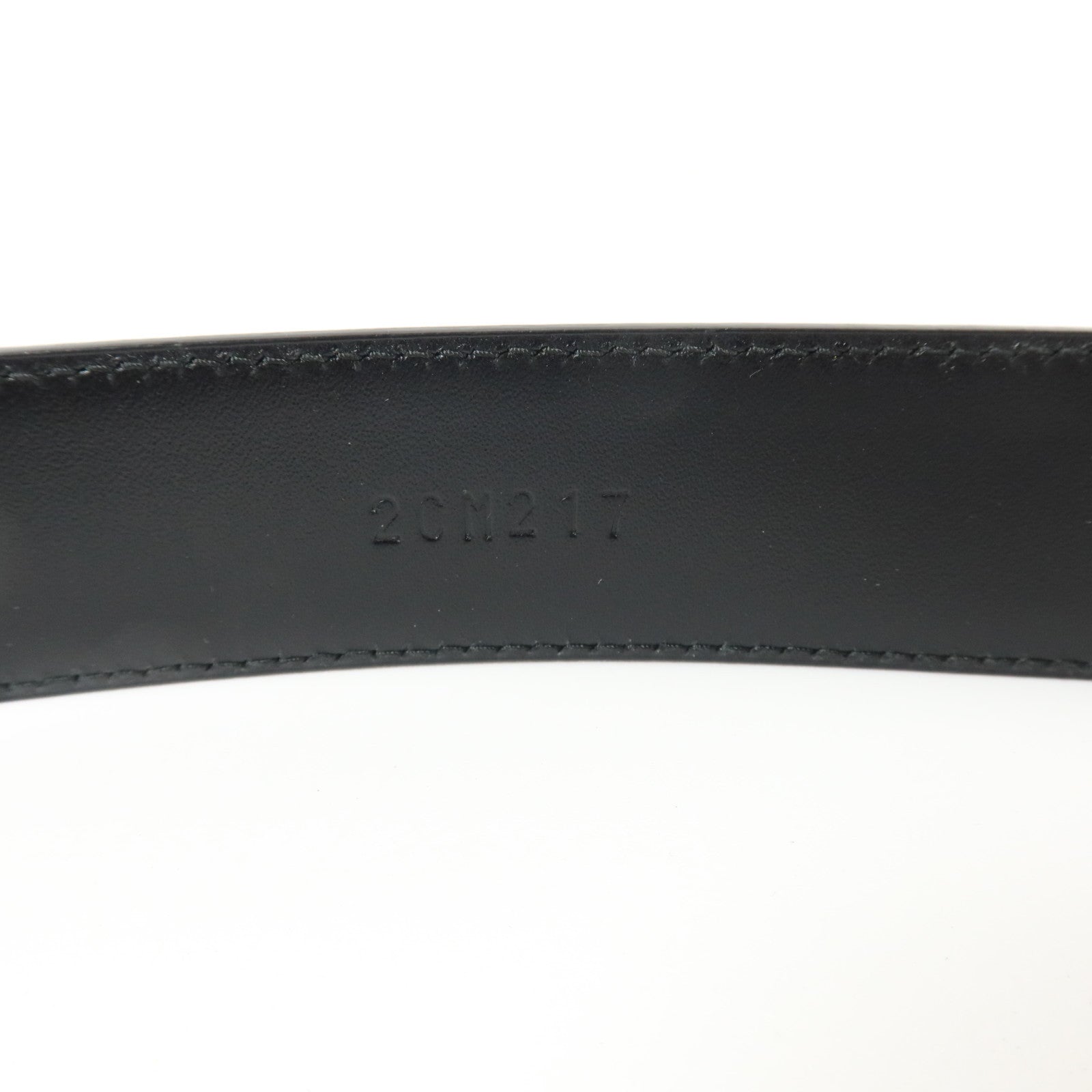 PRADA Saffiano皮革Triangle Saffiano Leather Belt 90cm銀扣皮帶